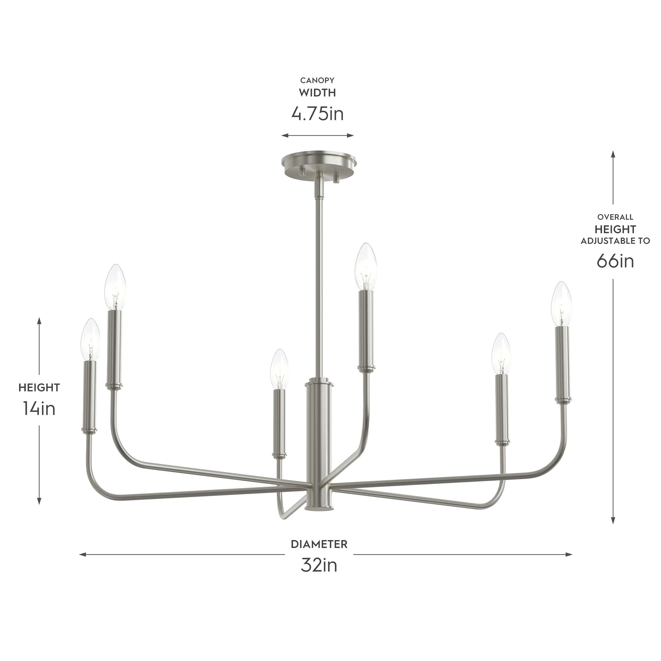 Reines Six-Light Large Chandelier - Image 16