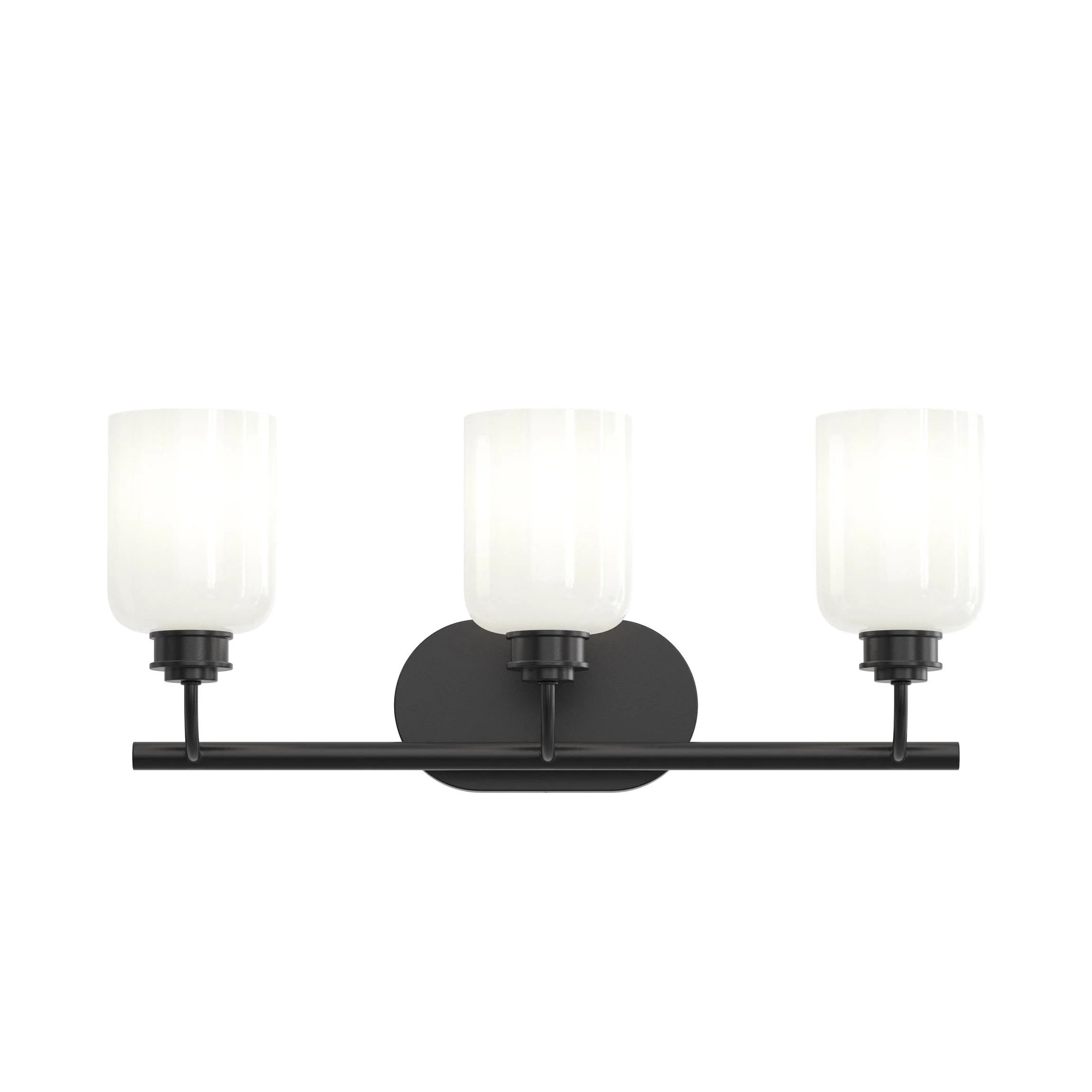 Reines Three-Light Bath Vanity with Opal Glass Shades - Image 19