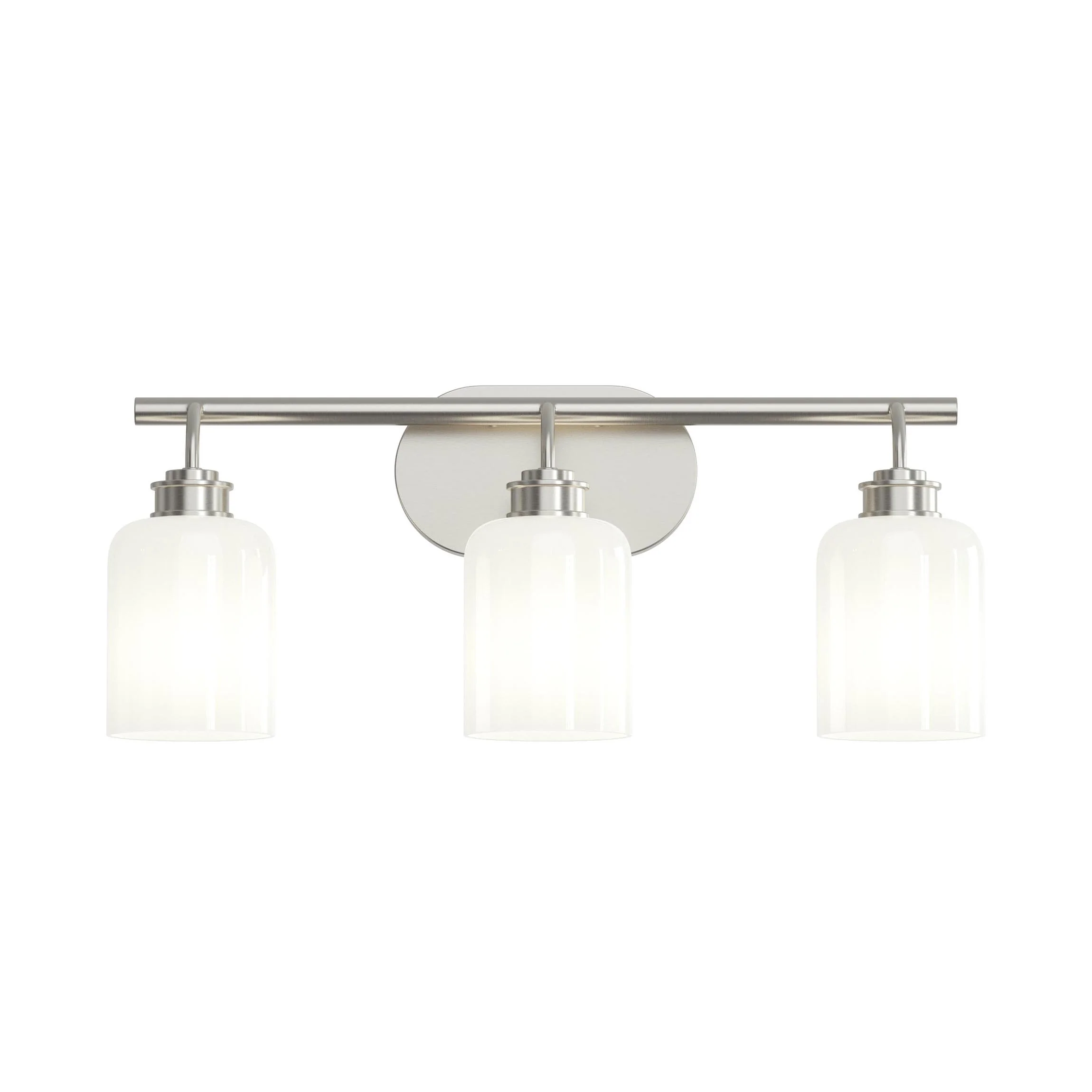 Reines Three-Light Bath Vanity with Opal Glass Shades - Image 8