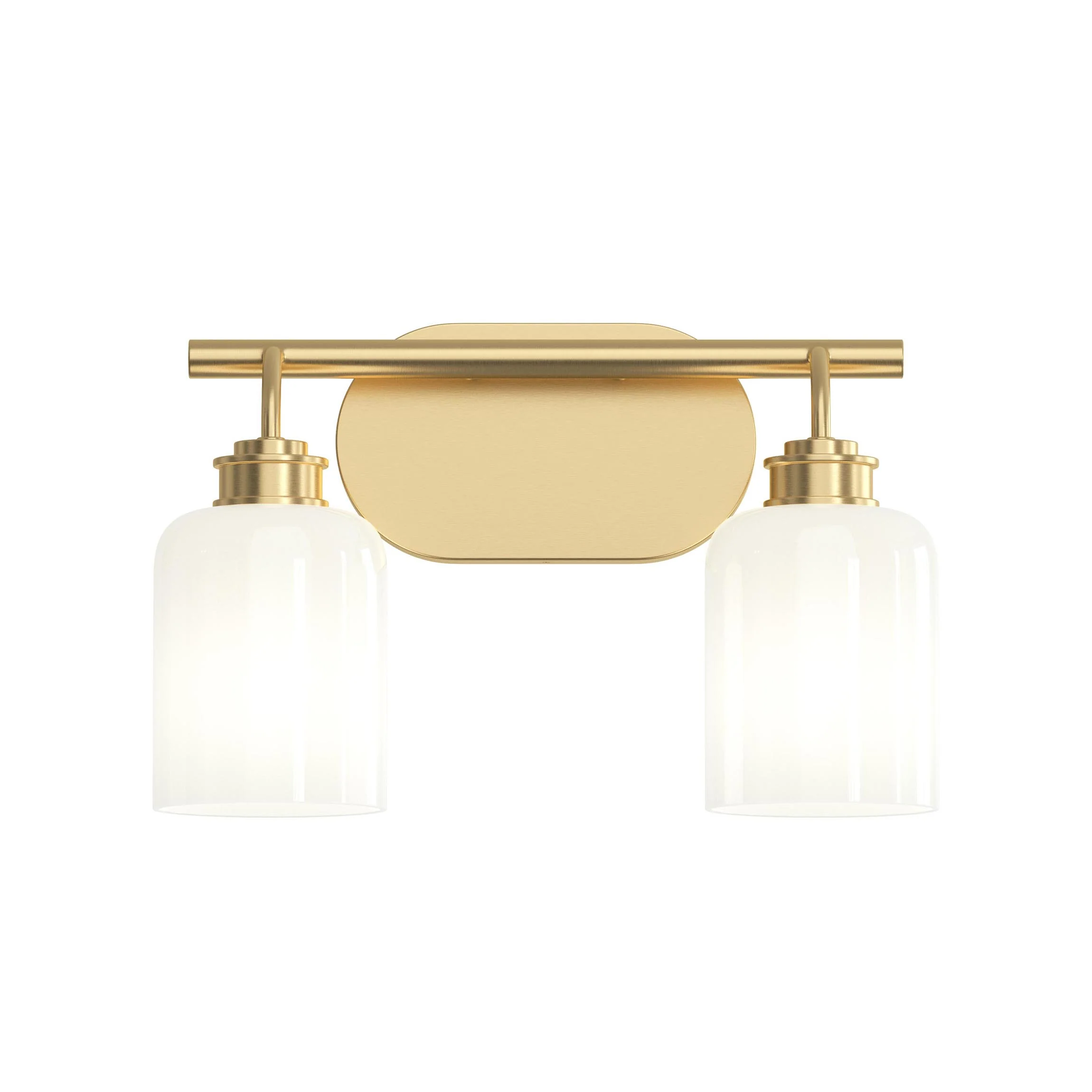 Reines Two-Light Bath Vanity with Opal Glass Shades - Image 20