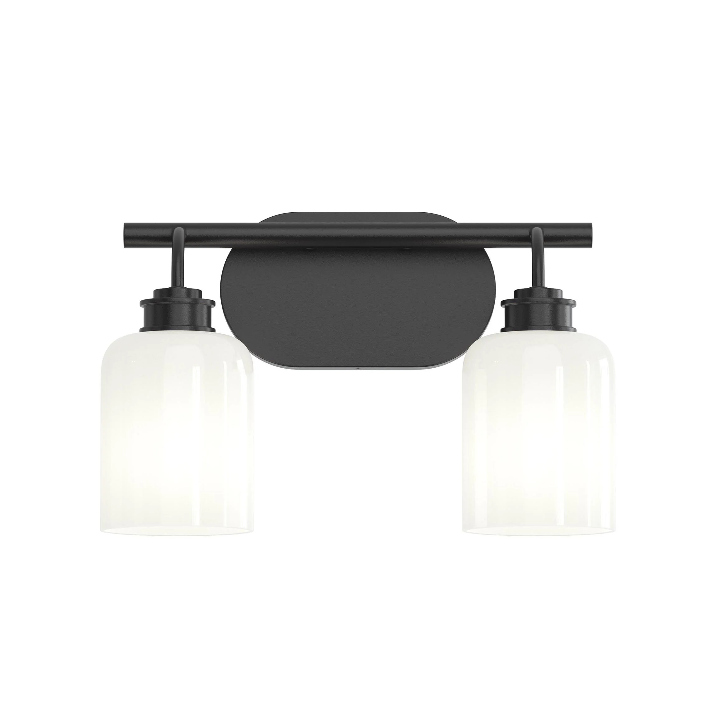 Reines Two-Light Bath Vanity with Opal Glass Shades - Image 9