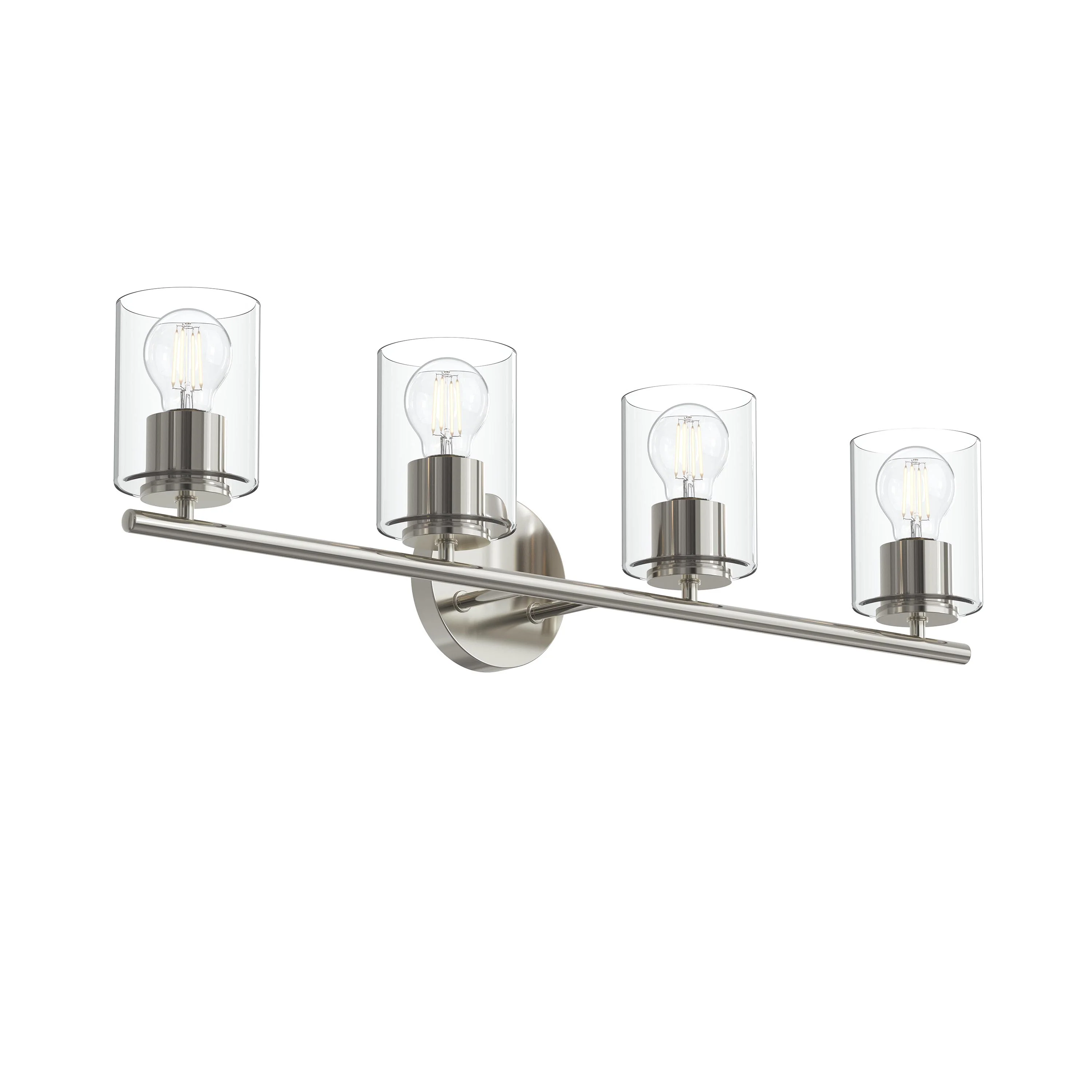Replay Collection Four-Light Bath & Vanity Light with Clear Glass Shades - Image 10