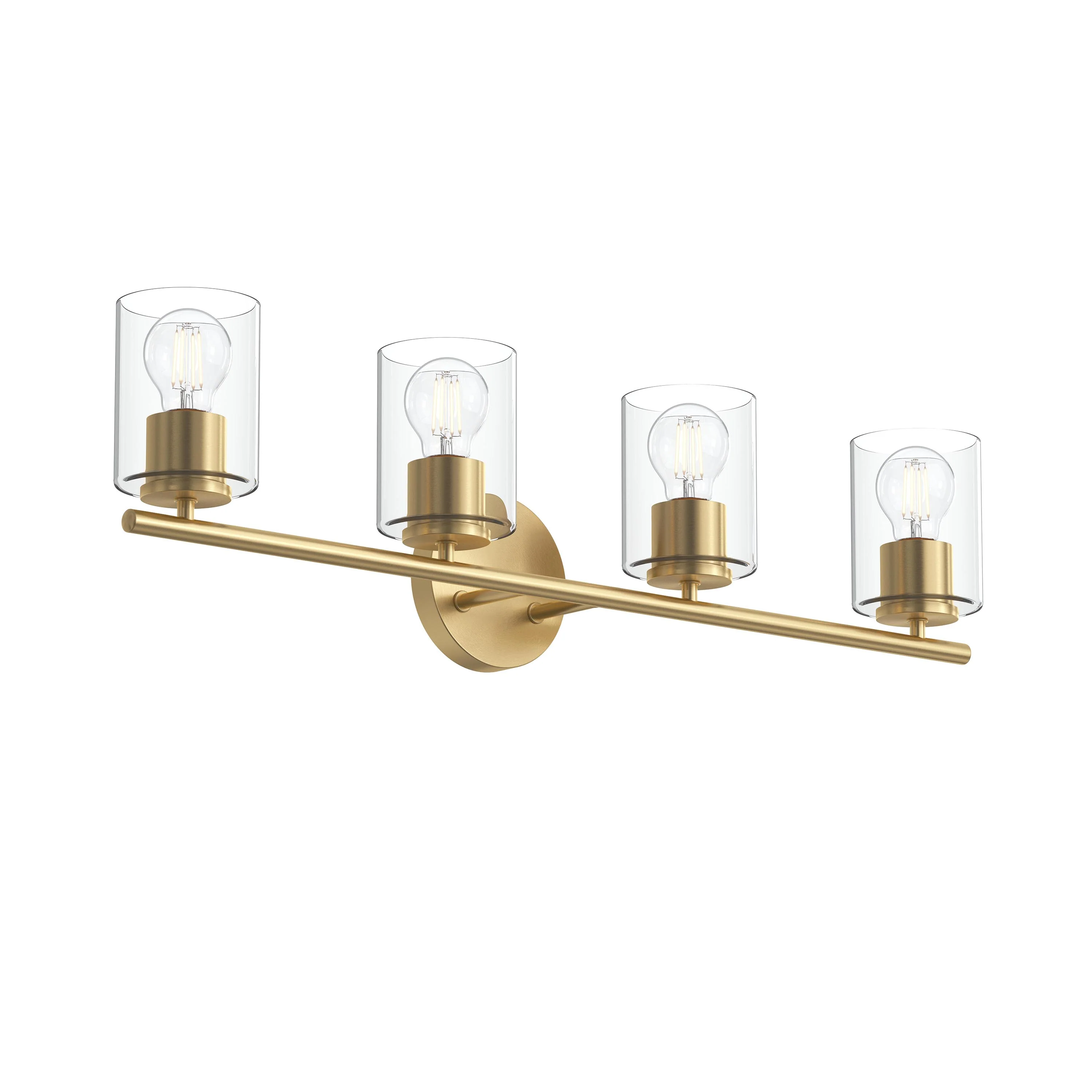 Replay Collection Four-Light Bath & Vanity Light with Clear Glass Shades - Image 15