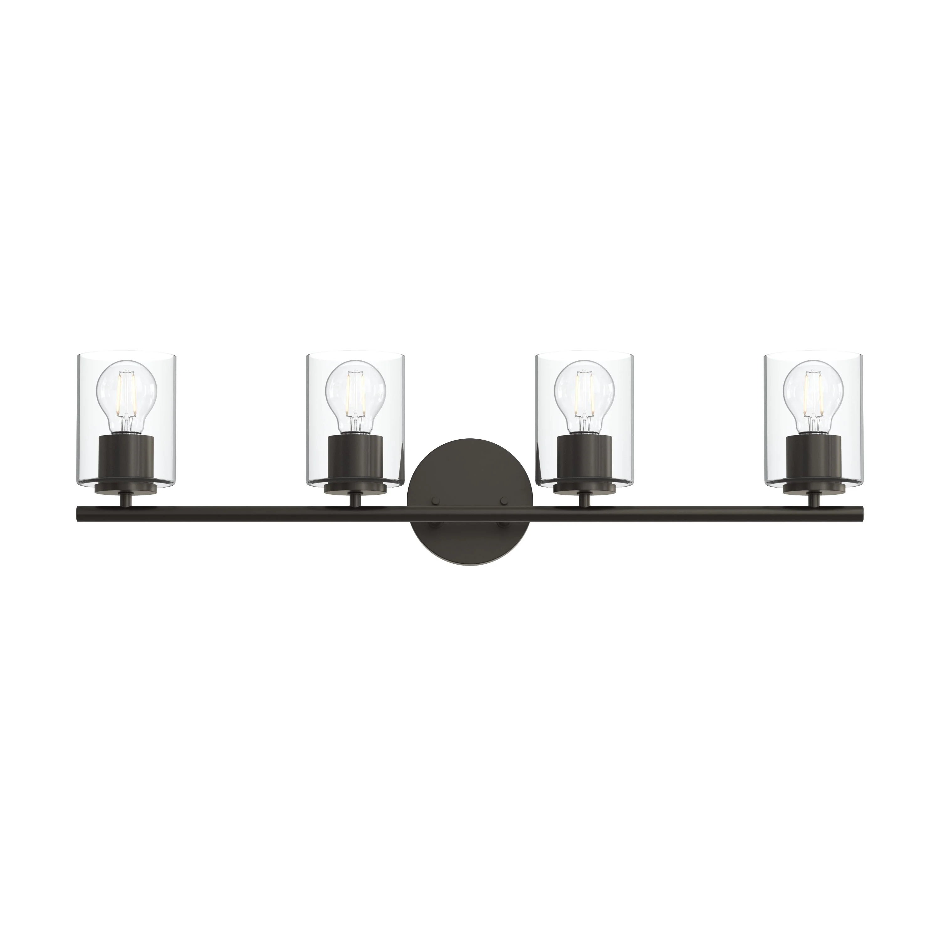Replay Collection Four-Light Bath & Vanity Light with Clear Glass Shades - Image 16