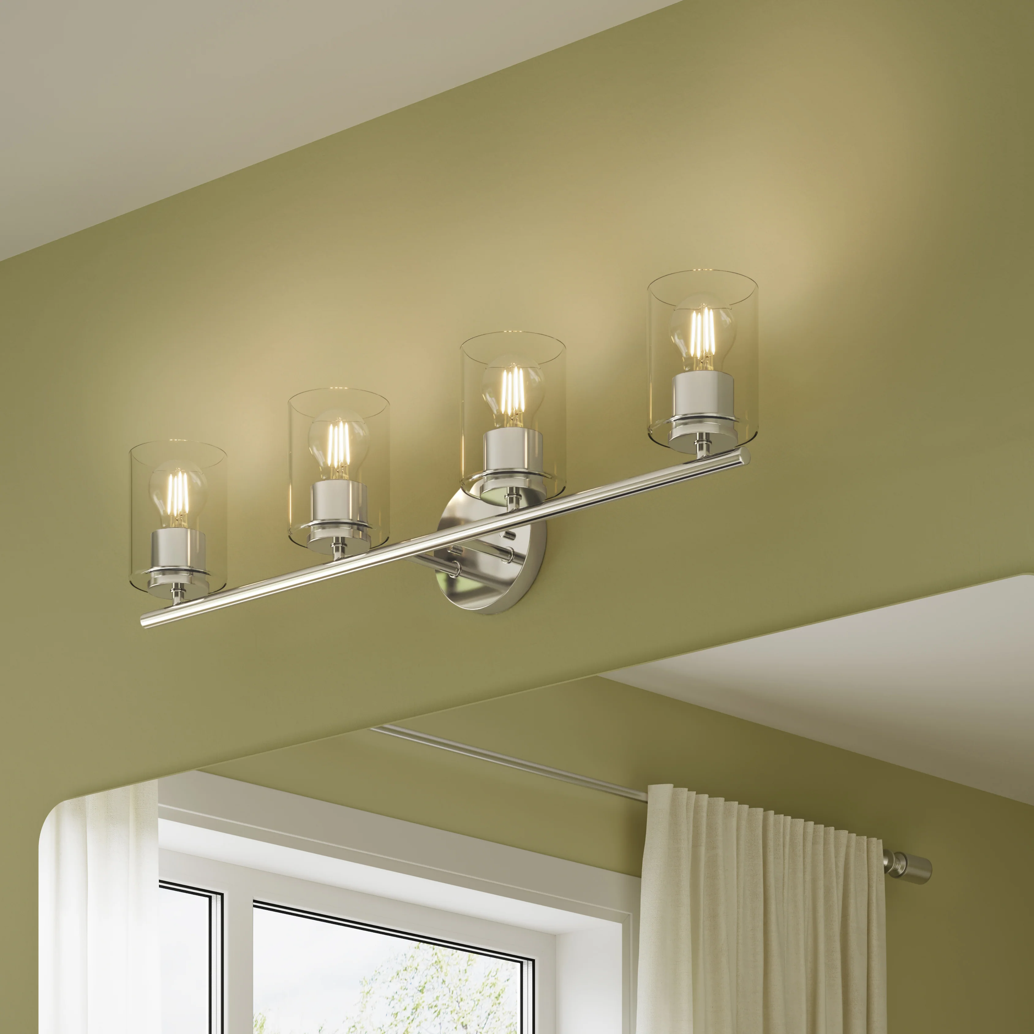 Replay Collection Four-Light Bath & Vanity Light with Clear Glass Shades - Image 39