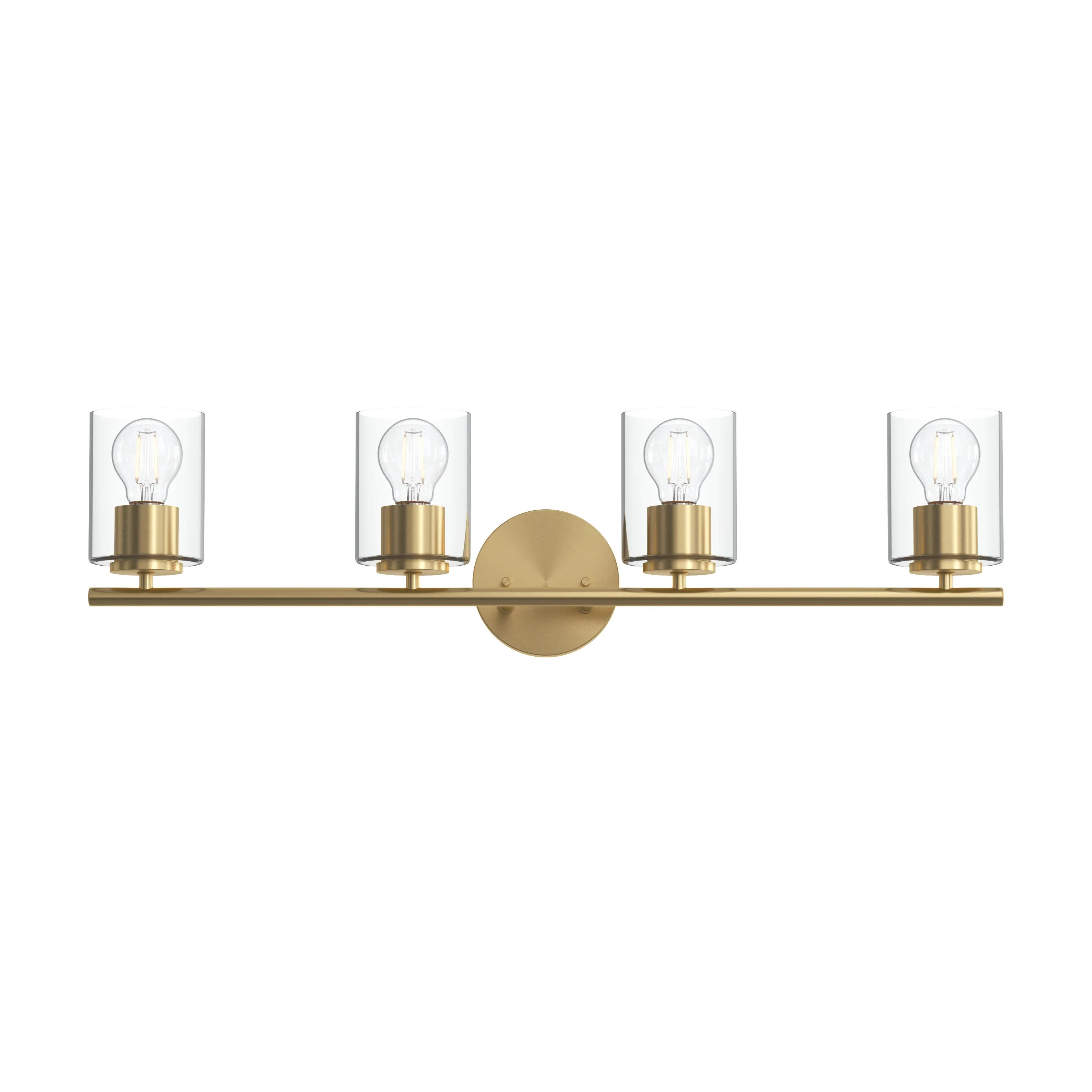 Replay Collection Four-Light Bath & Vanity Light with Clear Glass Shades - Image 6