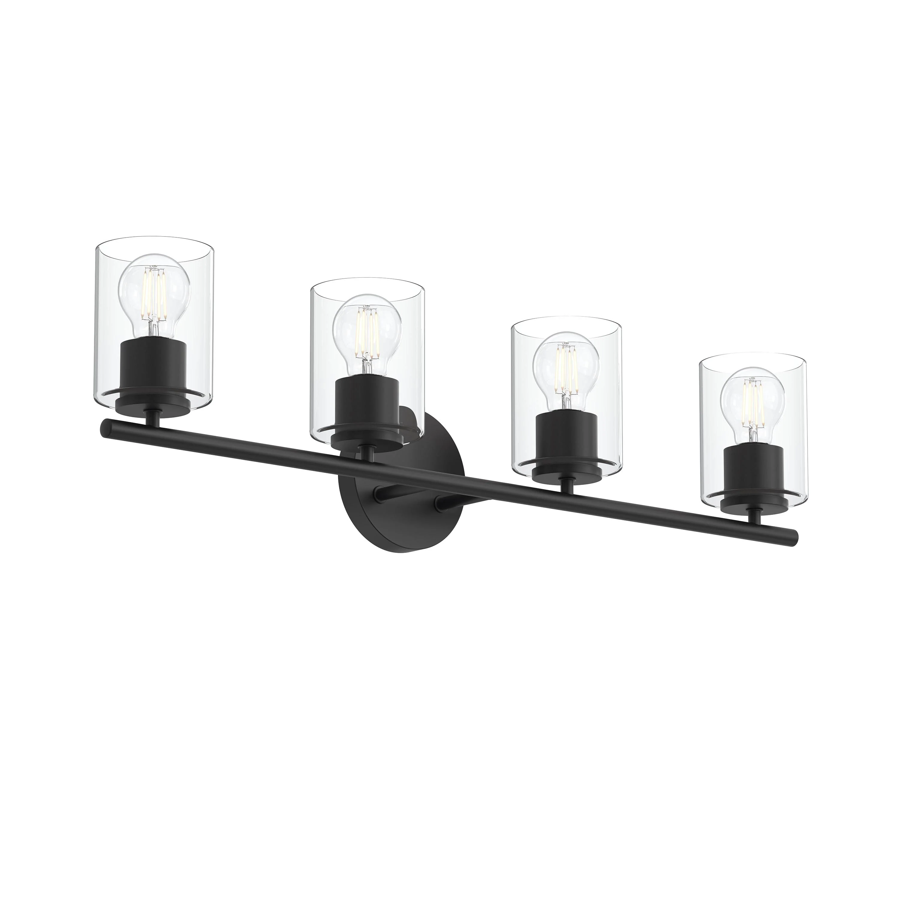 Replay Collection Four-Light Bath & Vanity Light with Clear Glass Shades - Image 9