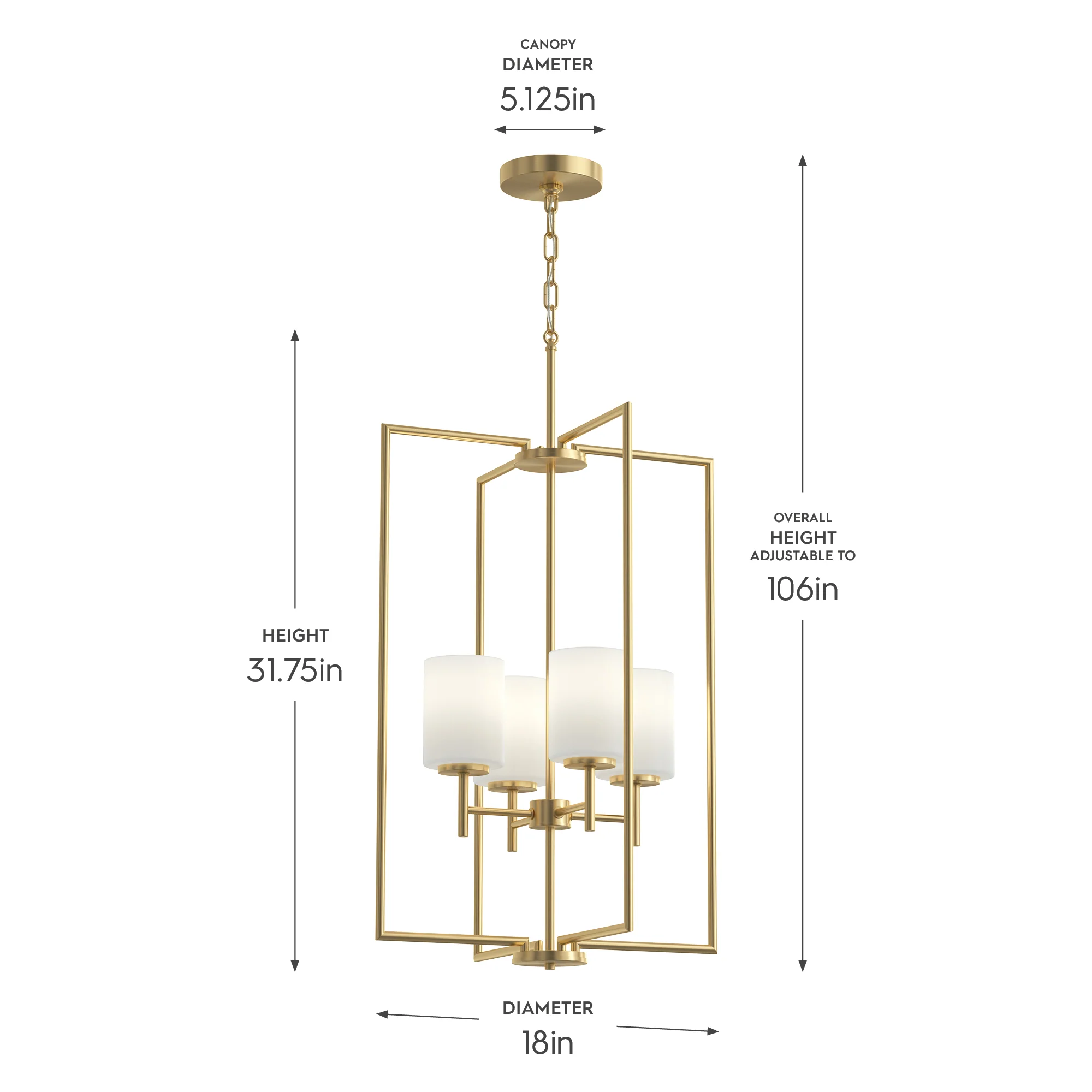 Replay Collection Four-Light Etched White Glass Pendant Light - Image 8