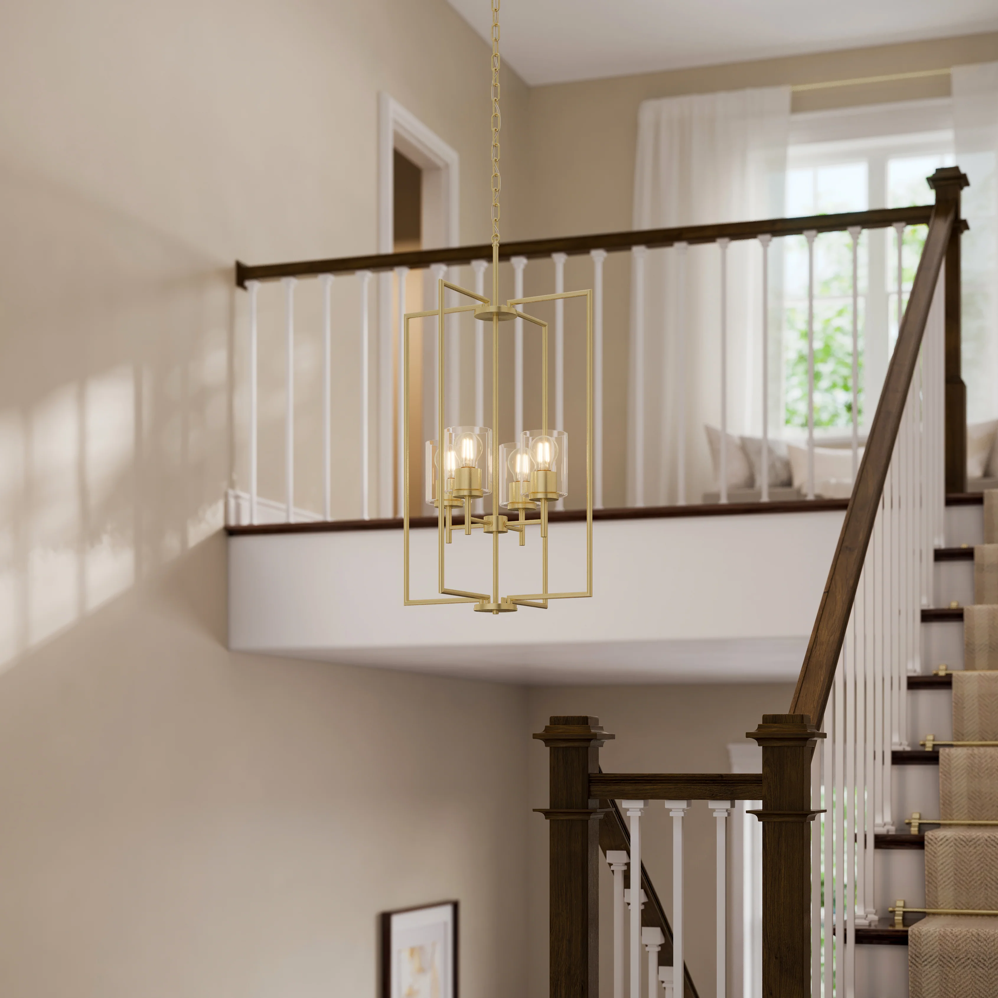Replay Collection Four-Light Pendant Light with Clear Glass Shades - Image 26
