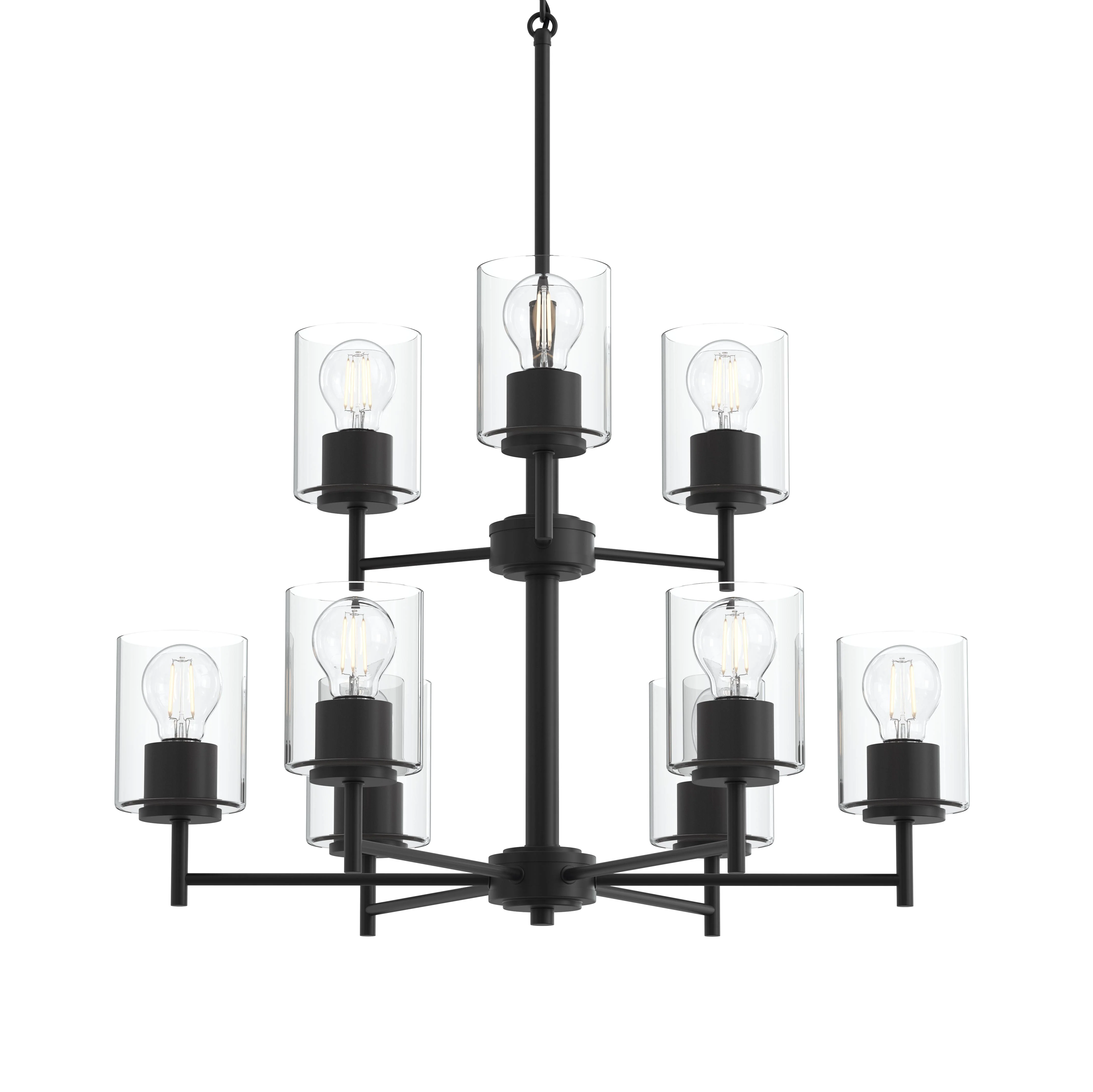 Replay Collection Nine-Light Chandelier with Clear Glass Shades - Image 17