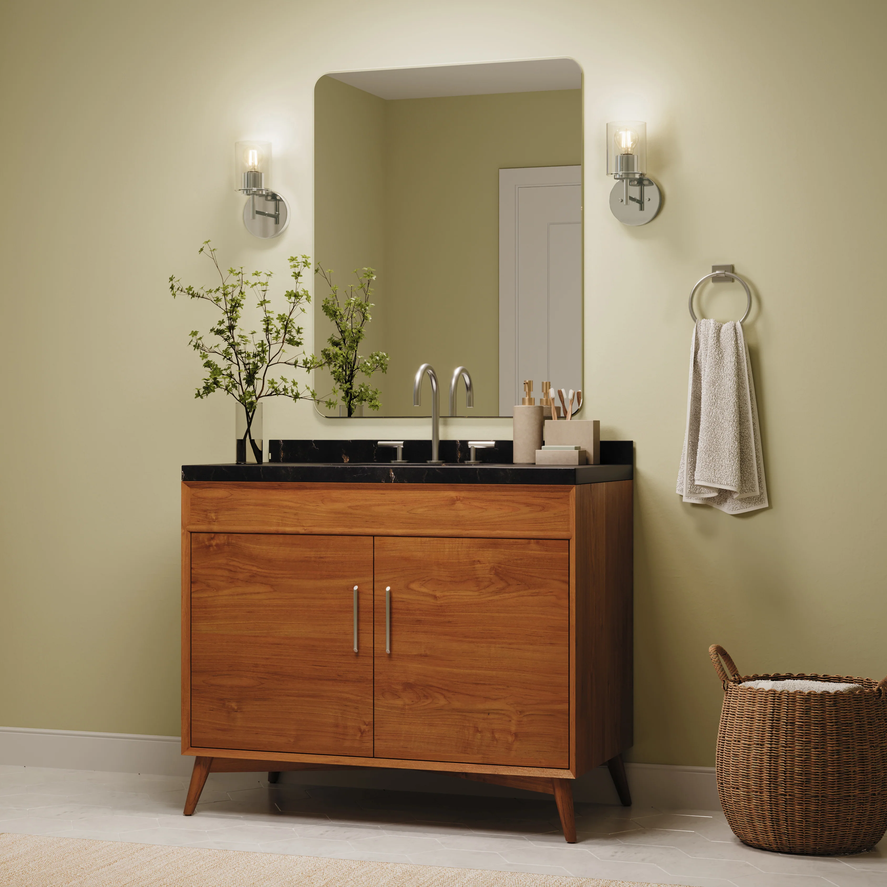 Replay Collection One-Light Bath & Vanity Light with Clear Glass Shade - Image 11