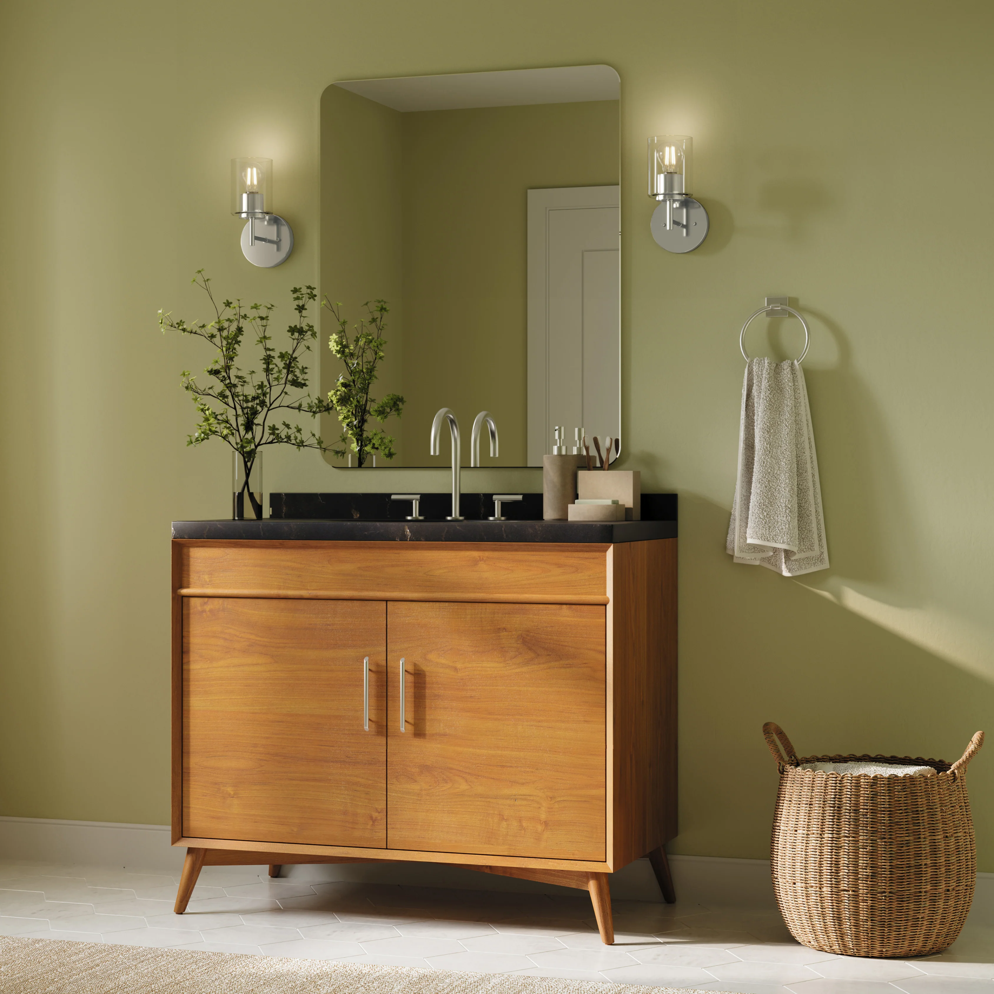 Replay Collection One-Light Bath & Vanity Light with Clear Glass Shade - Image 13