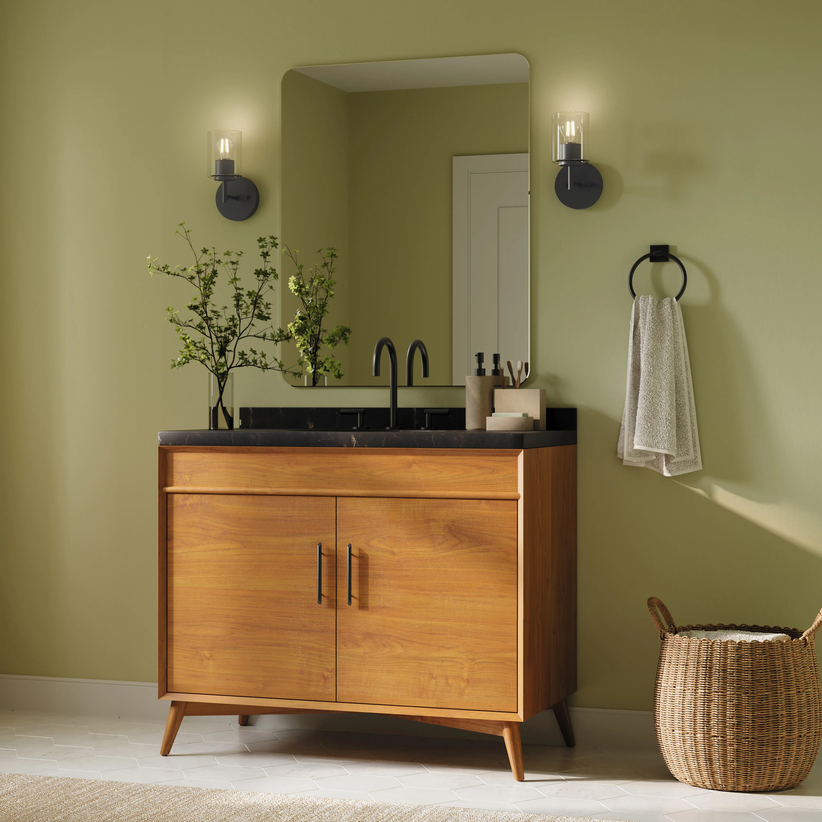 Replay Collection One-Light Bath & Vanity Light with Clear Glass Shade - Image 2