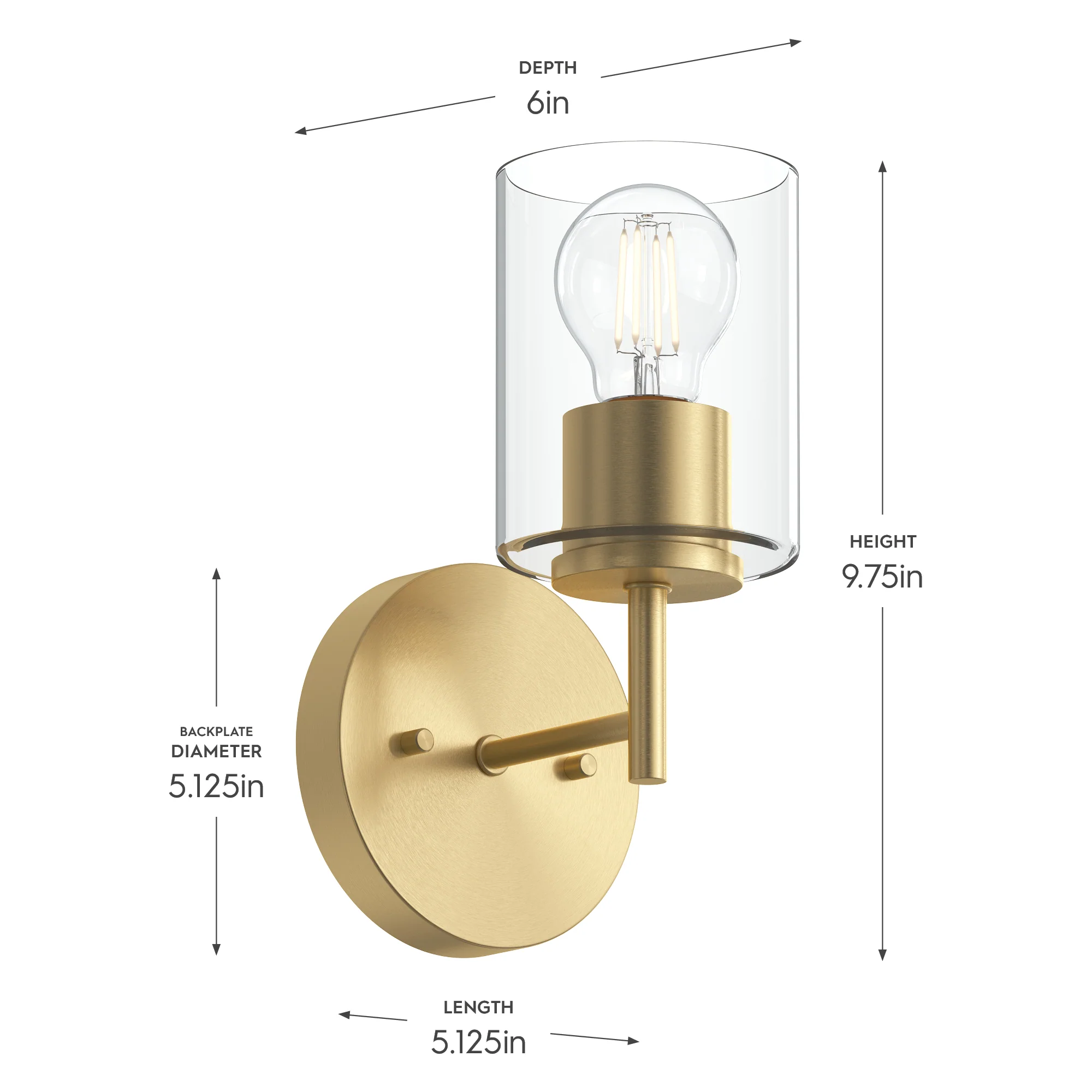 Replay Collection One-Light Bath & Vanity Light with Clear Glass Shade - Image 23