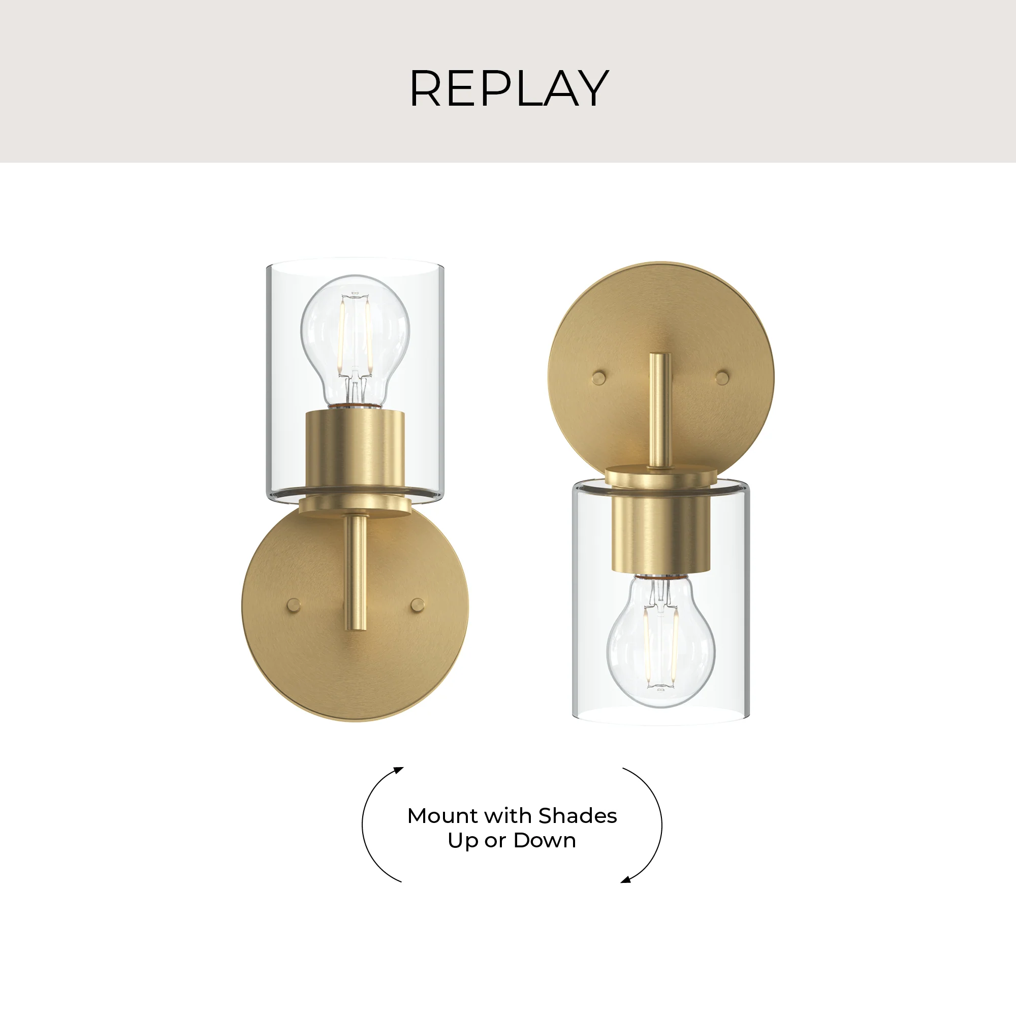 Replay Collection One-Light Bath & Vanity Light with Clear Glass Shade - Image 27