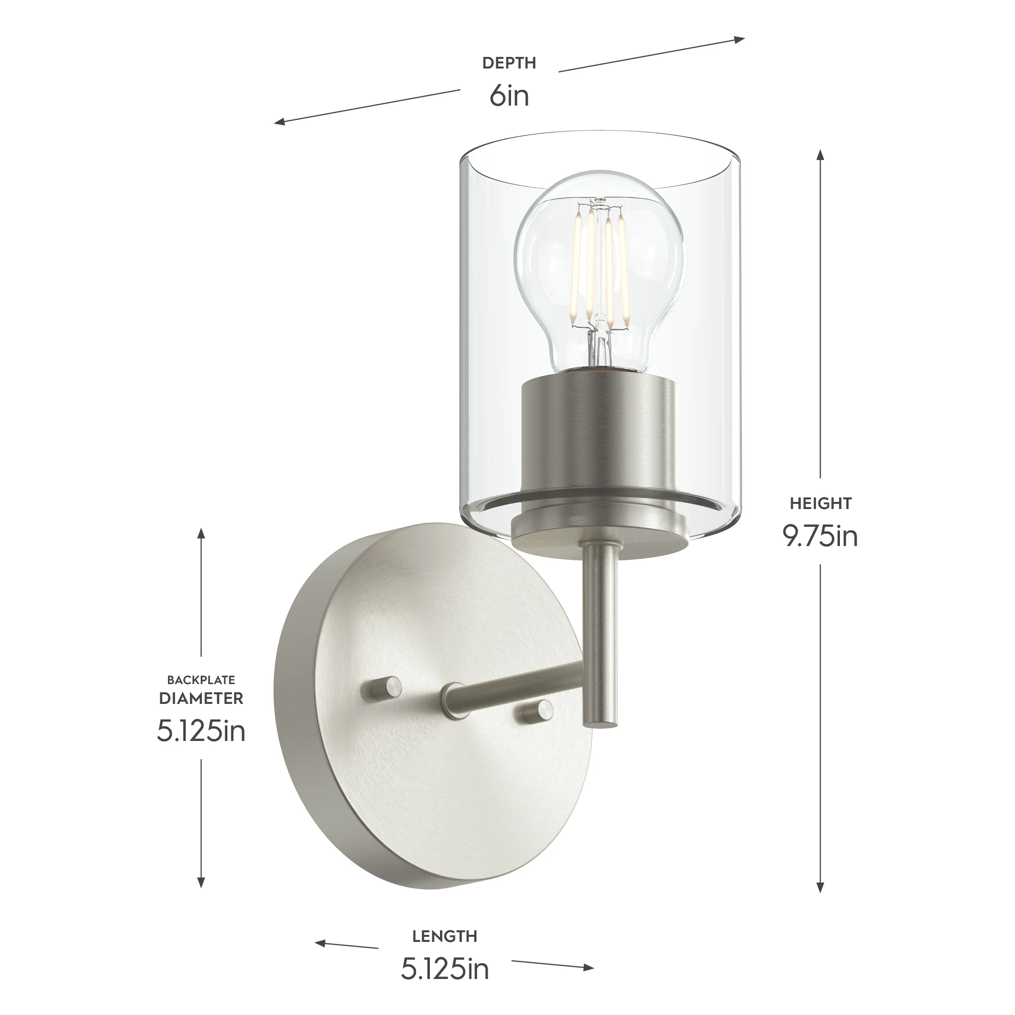 Replay Collection One-Light Bath & Vanity Light with Clear Glass Shade - Image 29