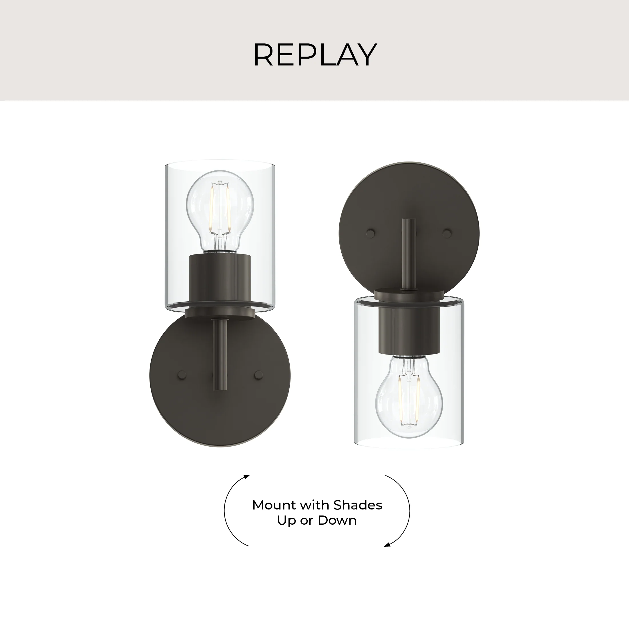 Replay Collection One-Light Bath & Vanity Light with Clear Glass Shade - Image 39