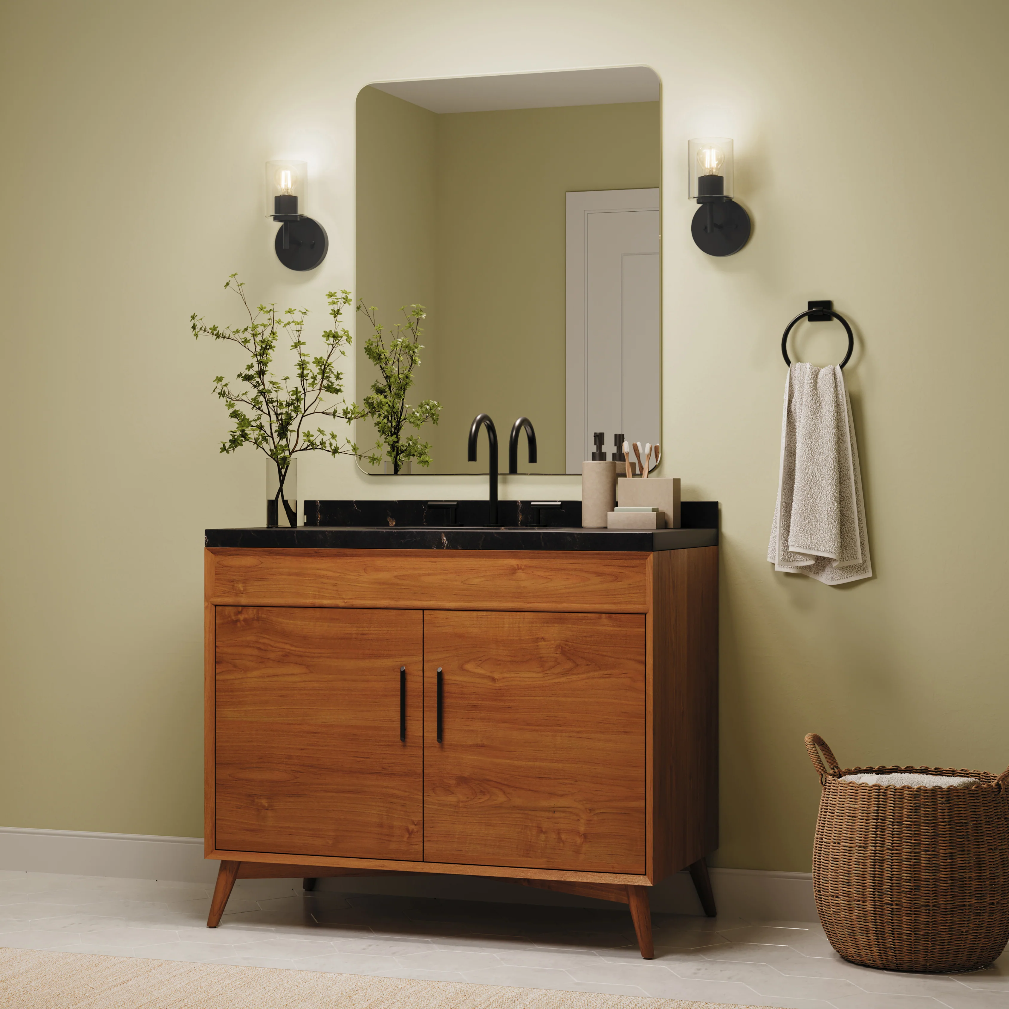Replay Collection One-Light Bath & Vanity Light with Clear Glass Shade - Image 4
