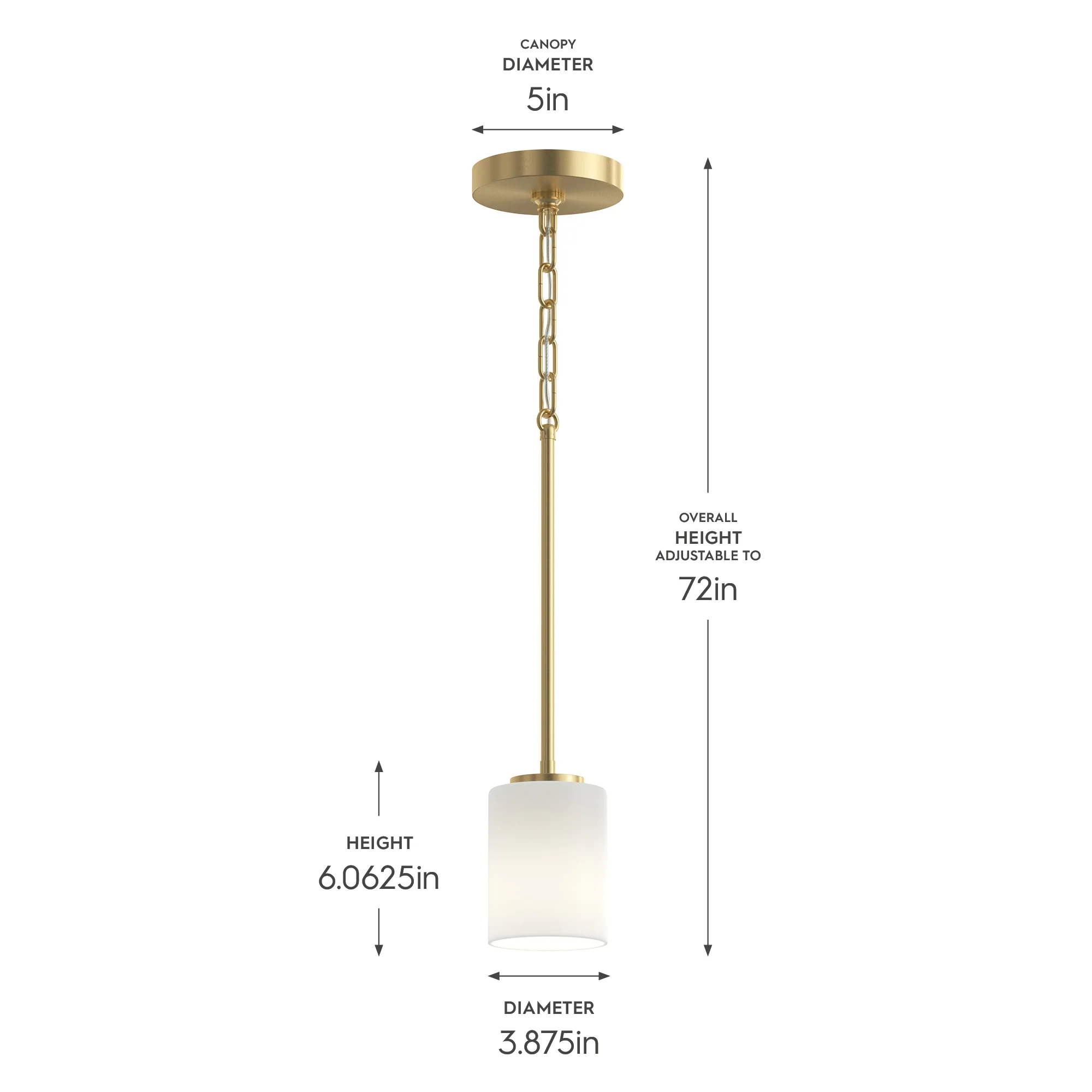 Replay Collection One-Light Etched White Glass Mini-Pendant Light - Image 9