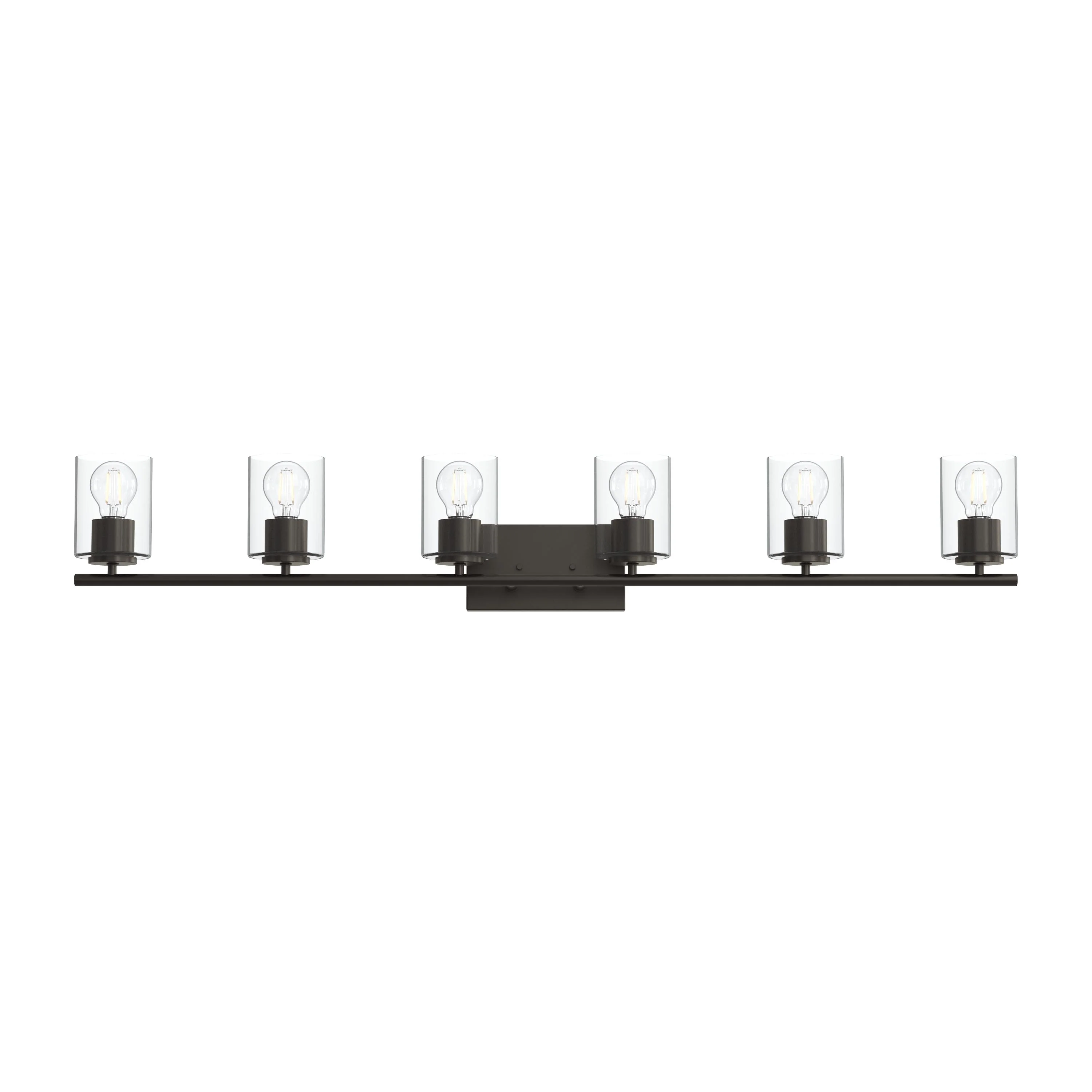 Replay Collection Six-Light Bath & Vanity Light with Clear Glass Shades - Image 15