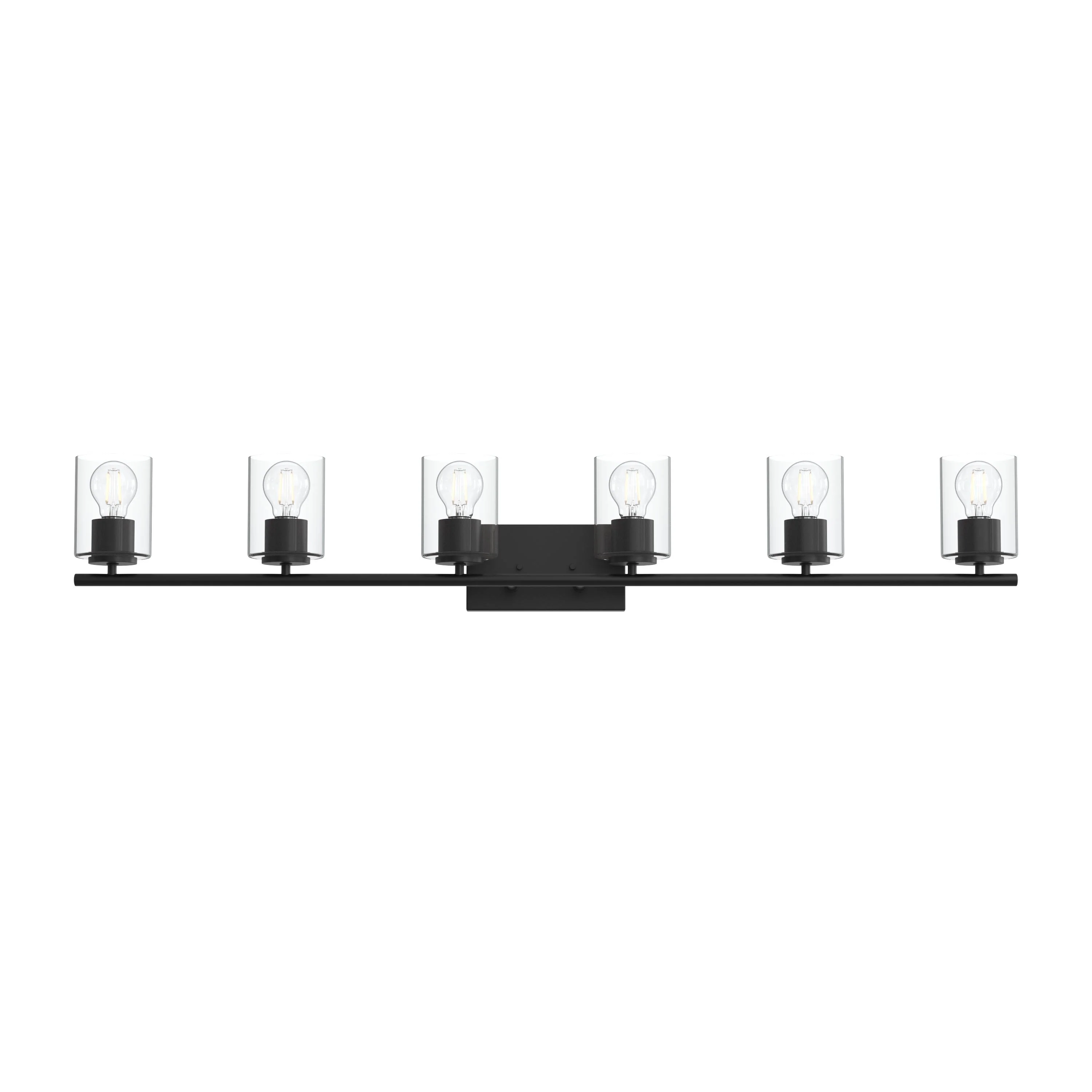 Replay Collection Six-Light Bath & Vanity Light with Clear Glass Shades - Image 24