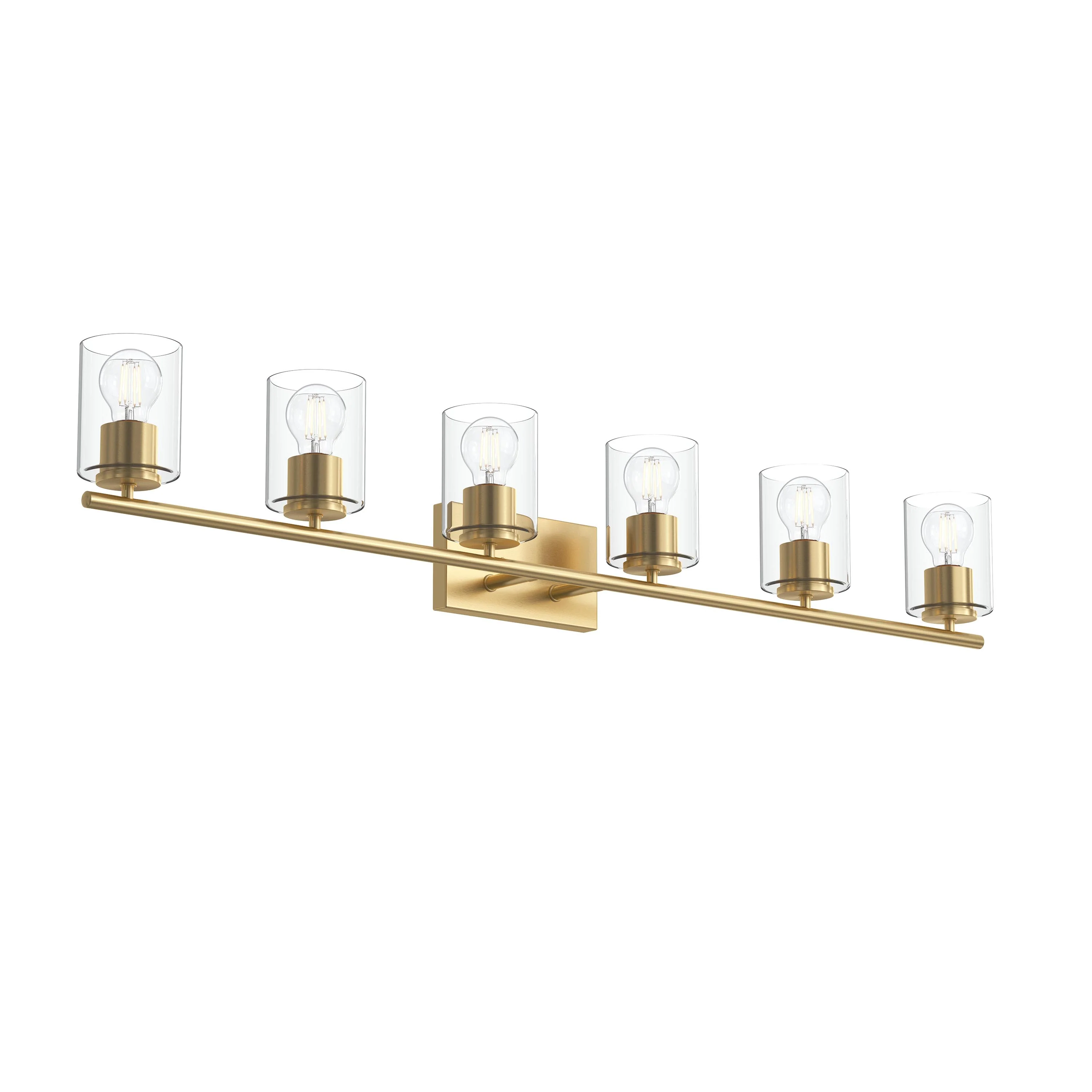 Replay Collection Six-Light Bath & Vanity Light with Clear Glass Shades - Image 32