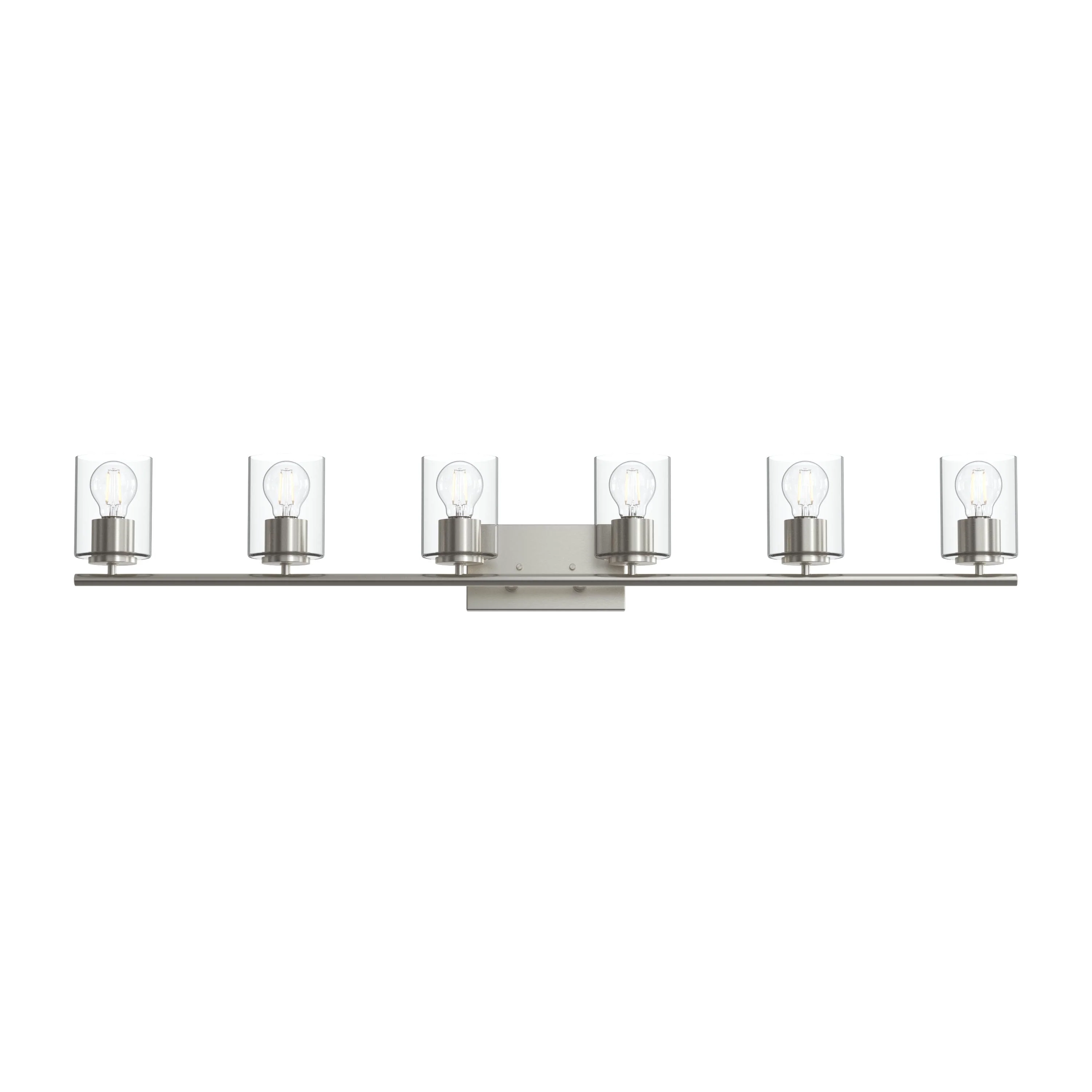 Replay Collection Six-Light Bath & Vanity Light with Clear Glass Shades - Image 6