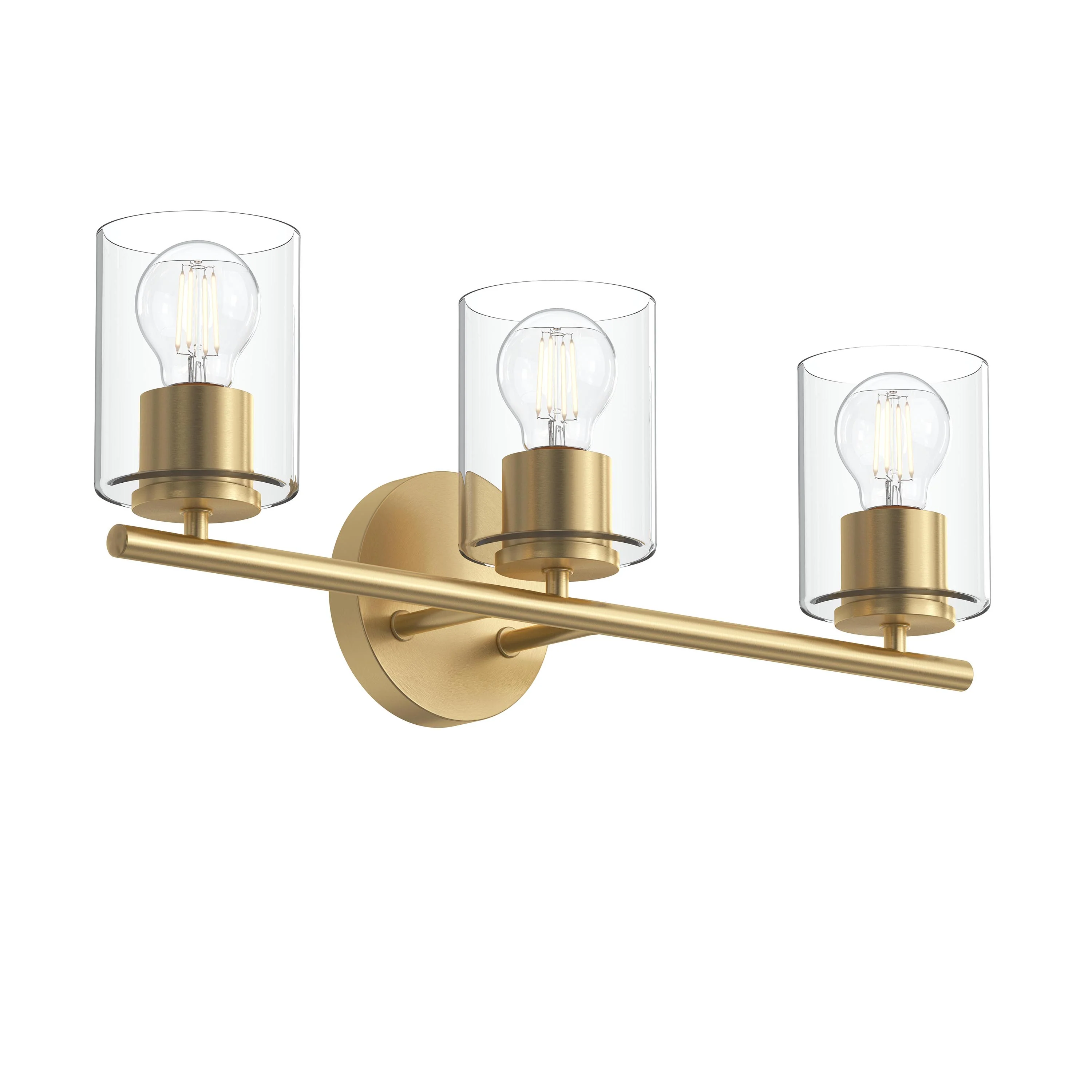 Replay Collection Three-Light Bath & Vanity Light with Clear Glass Shades - Image 14