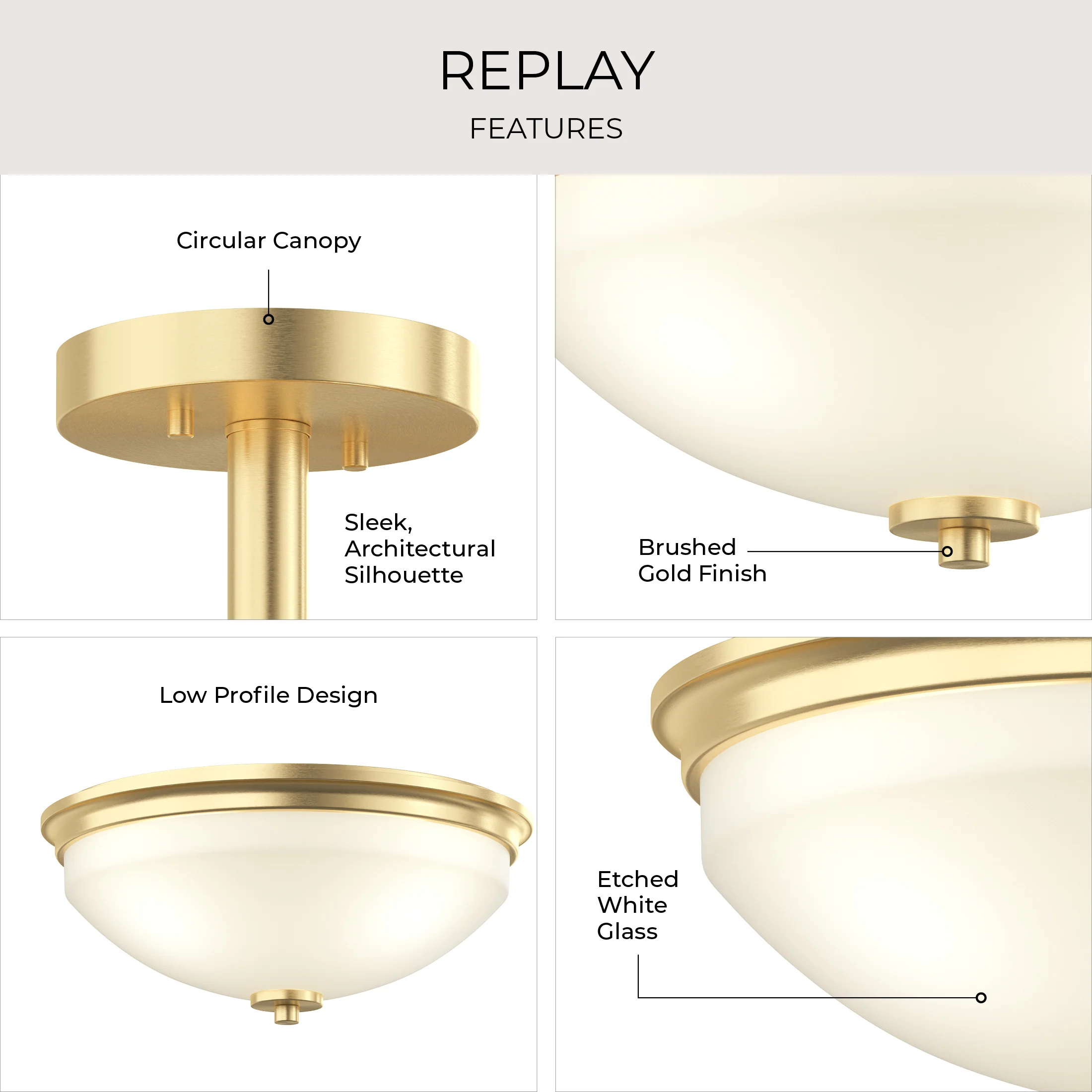 Replay Collection Two-light 14-3/4" Semi-Flush - Image 8