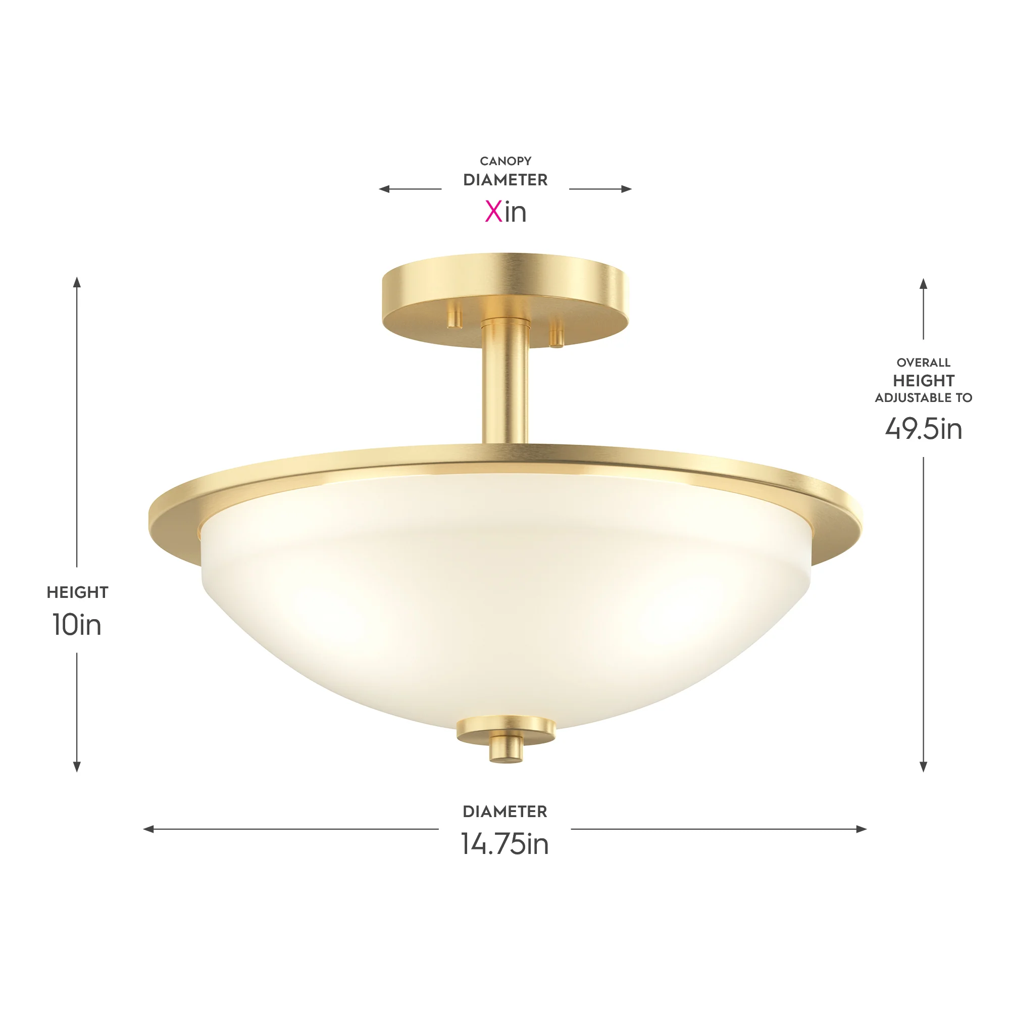 Replay Collection Two-light 14-3/4" Semi-Flush - Image 9