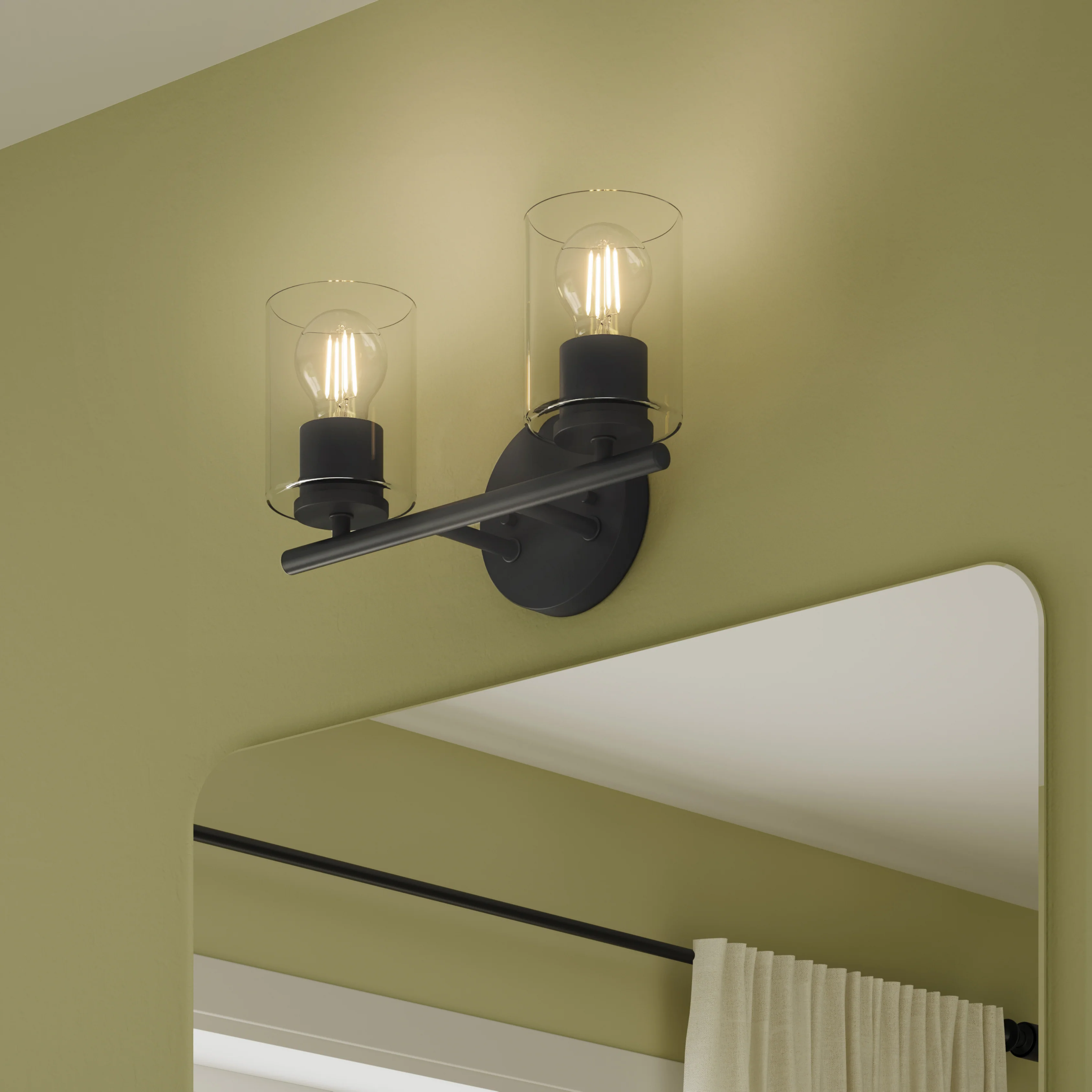 Replay Collection Two-Light Bath & Vanity Light with Clear Glass Shades - Image 21