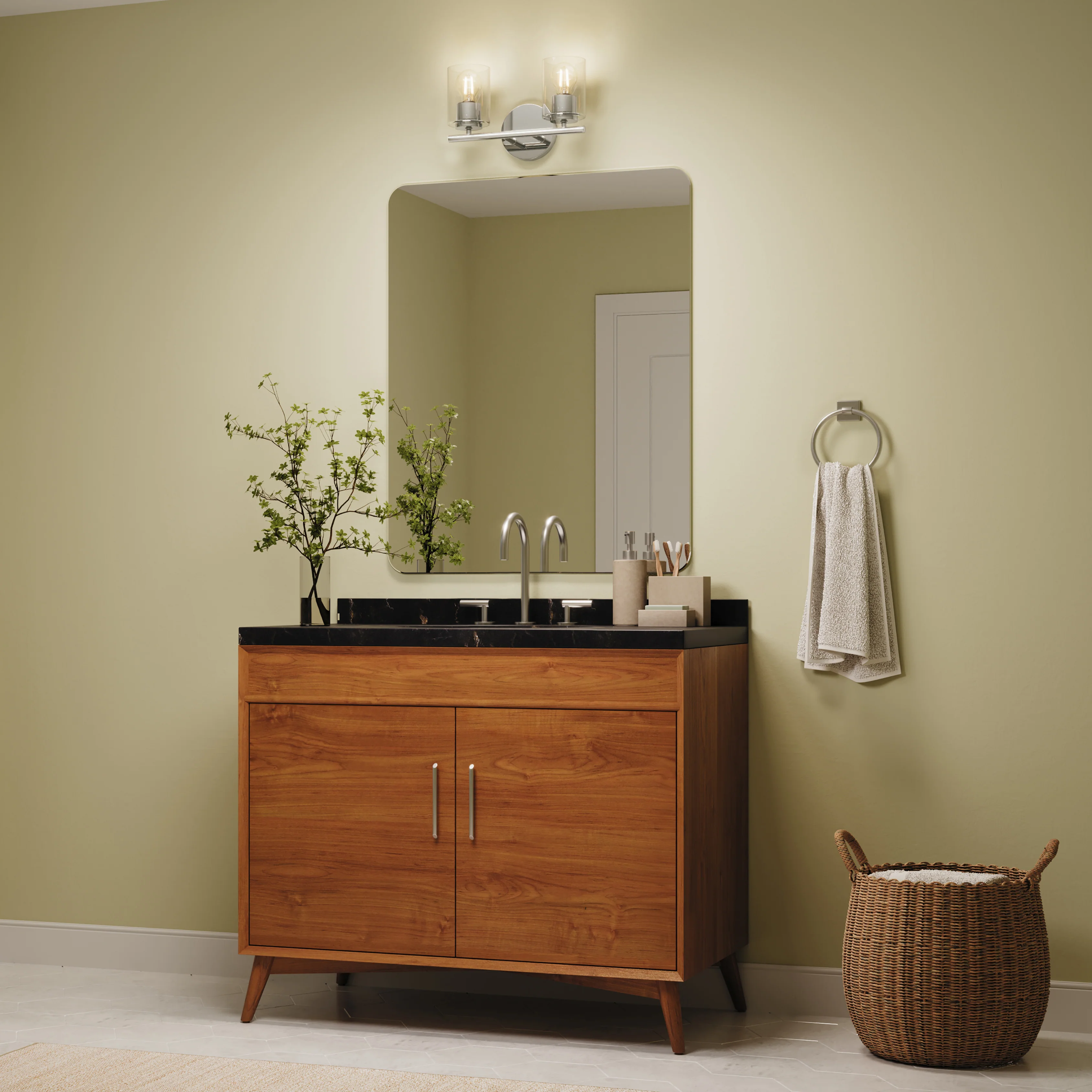 Replay Collection Two-Light Bath & Vanity Light with Clear Glass Shades - Image 29