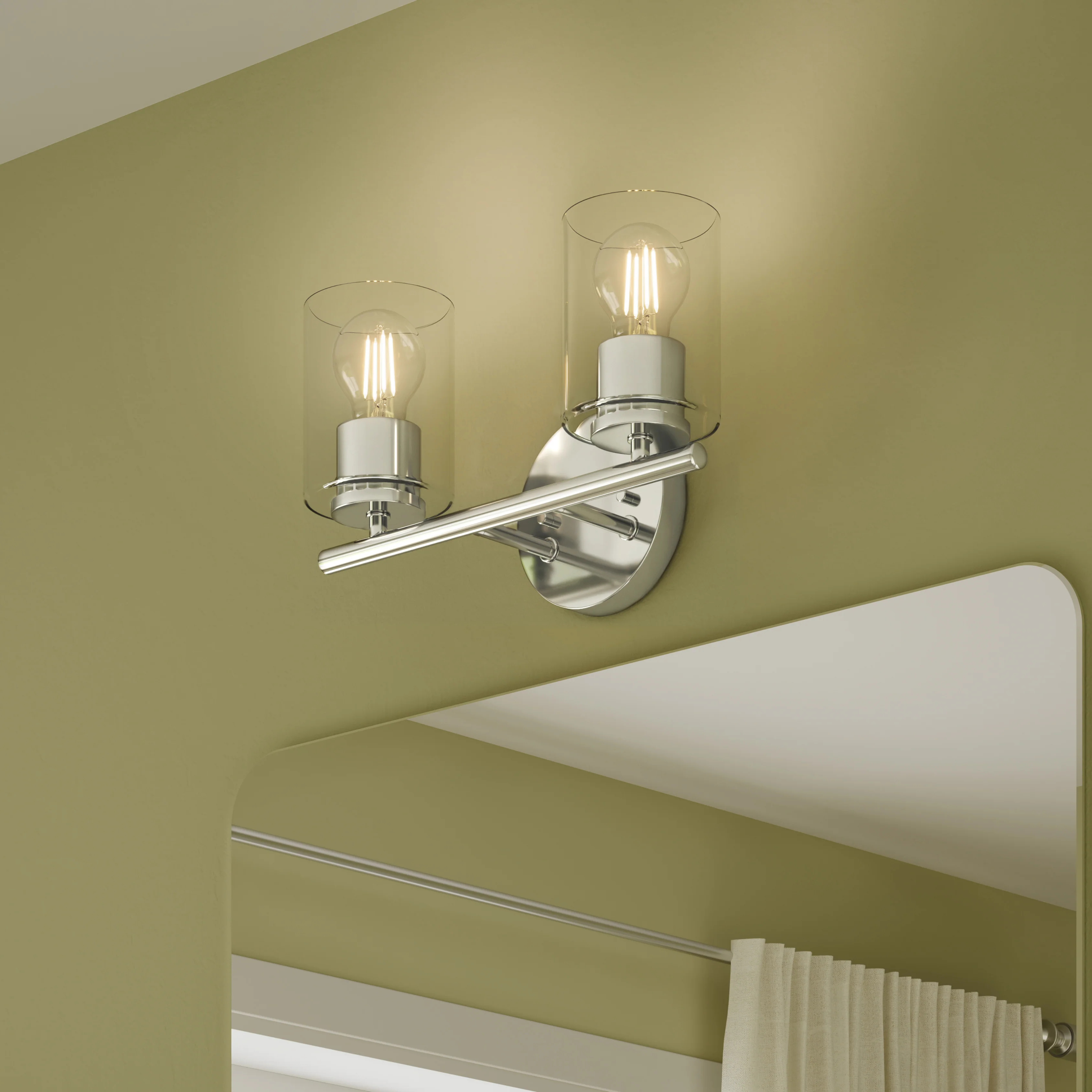 Replay Collection Two-Light Bath & Vanity Light with Clear Glass Shades - Image 30