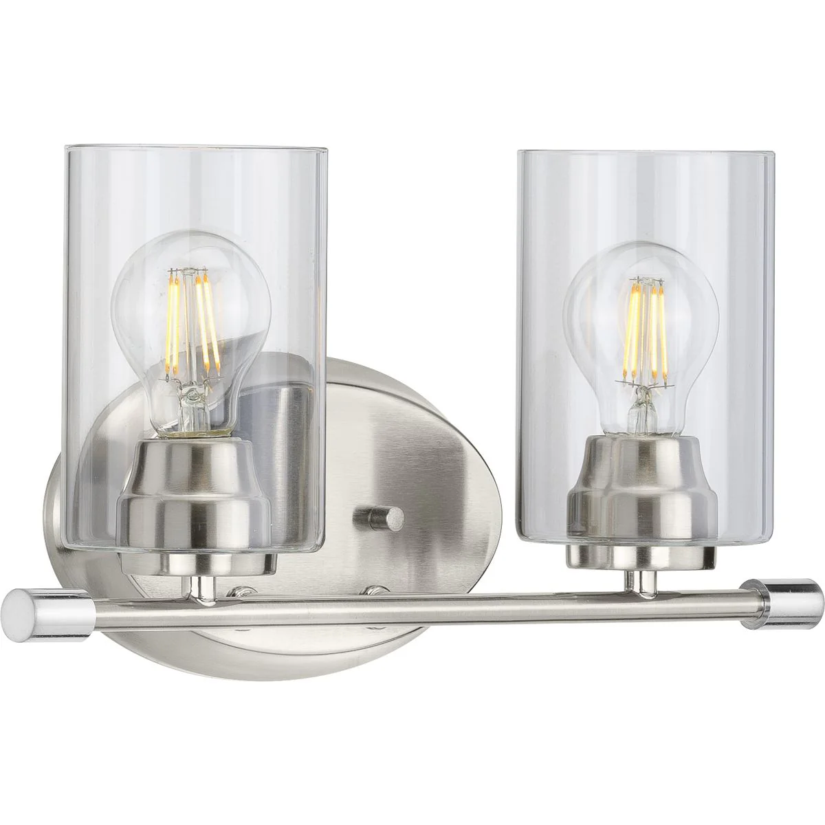 Riley Collection Two-Light Clear Glass Bath Vanity Light - Image 4