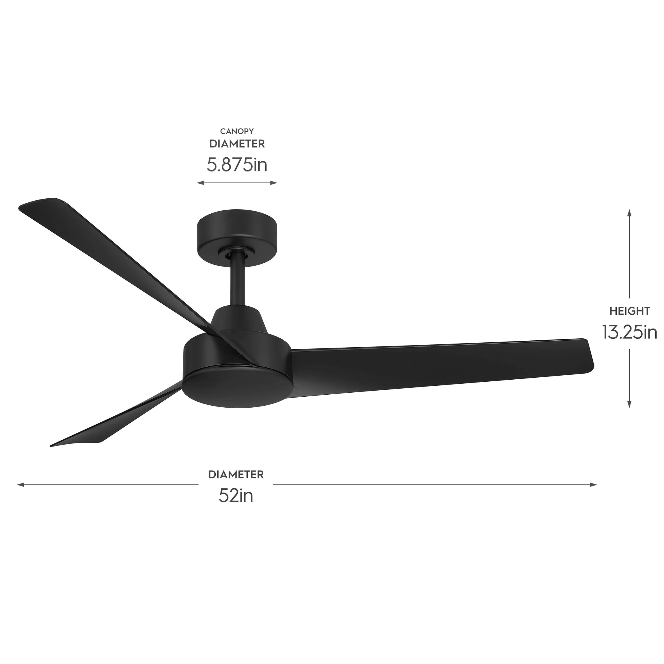 Rizo Collection 52-in. Three Blade Modern Ceiling Fan - Image 19