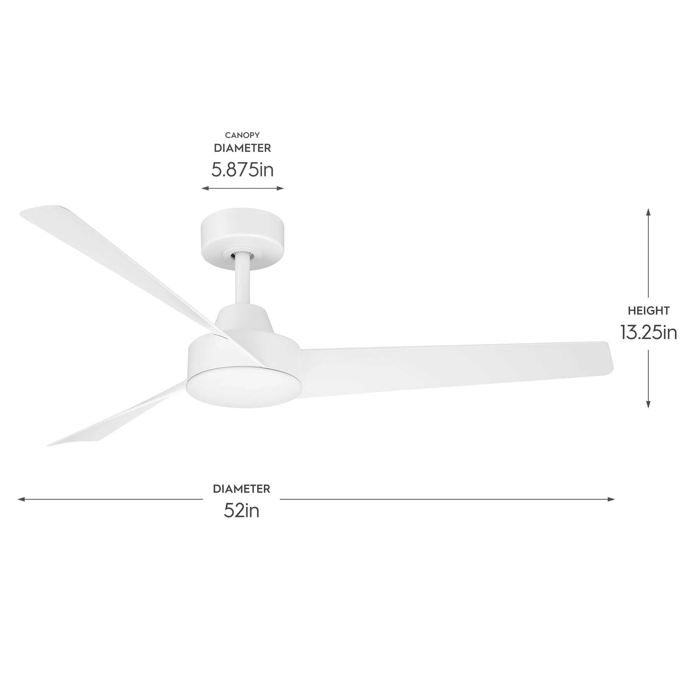 Rizo Collection 52-in. Three Blade Modern Ceiling Fan - Image 6
