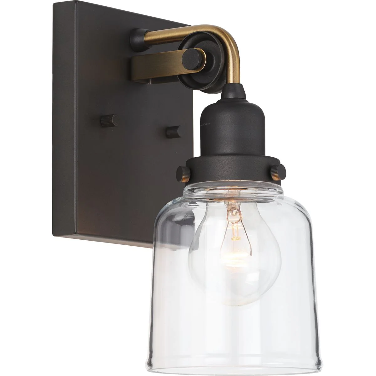 Rushton Collection One-Light Clear Glass Bath Vanity Light - Image 2
