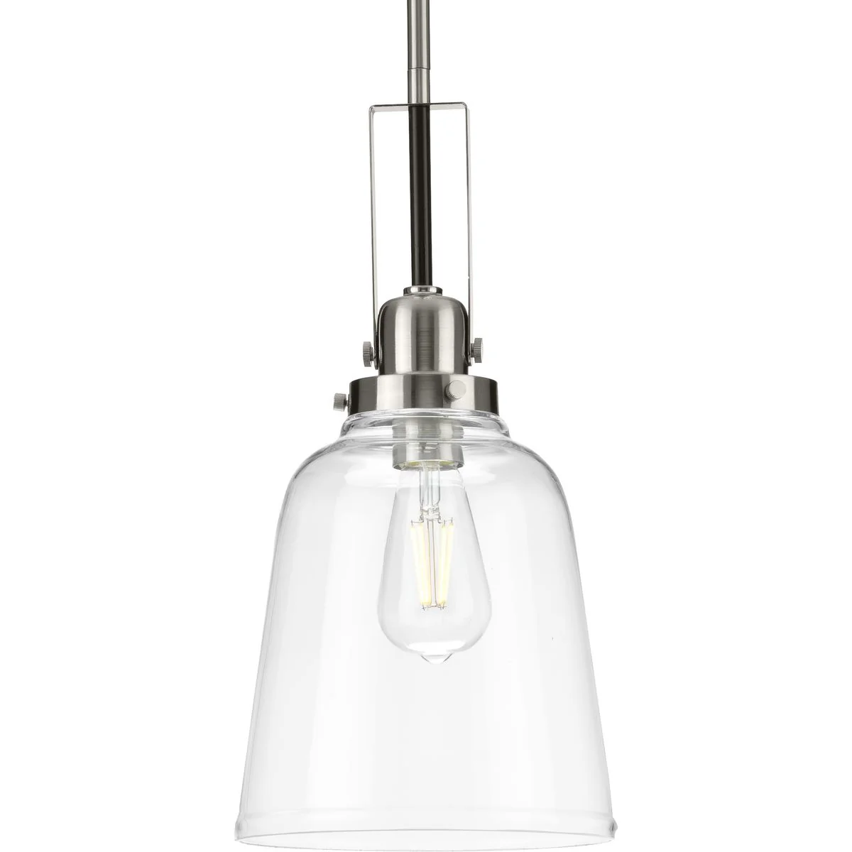 Rushton Collection One-Light Clear Glass Hanging Pendant Light