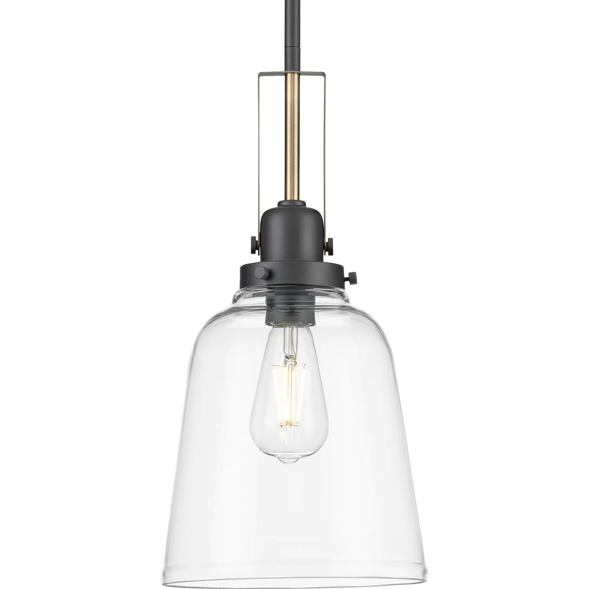 Rushton Collection One-Light Clear Glass Hanging Pendant Light - Image 2