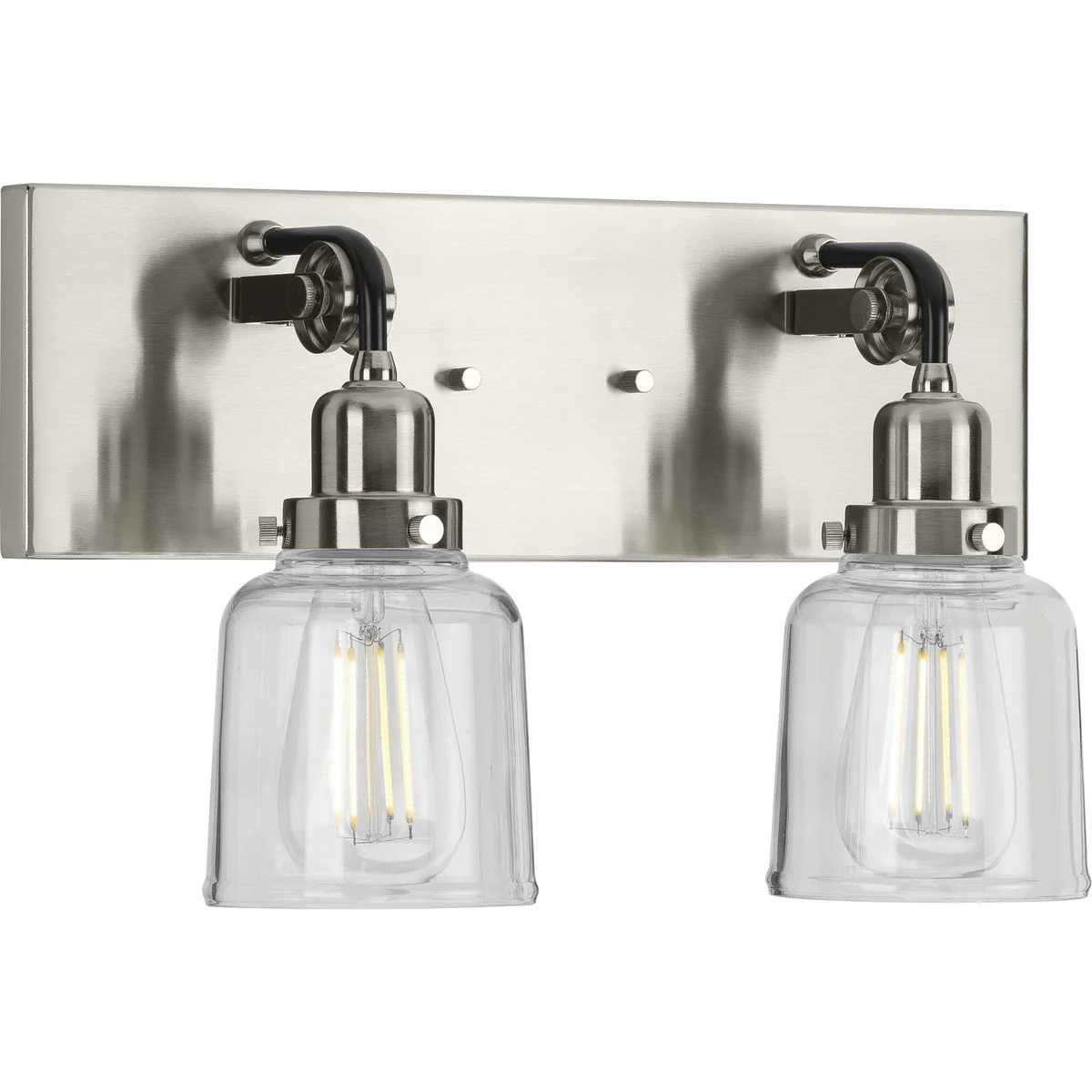 Rushton Collection Two-Light Clear Glass Bath Vanity Light - Image 2