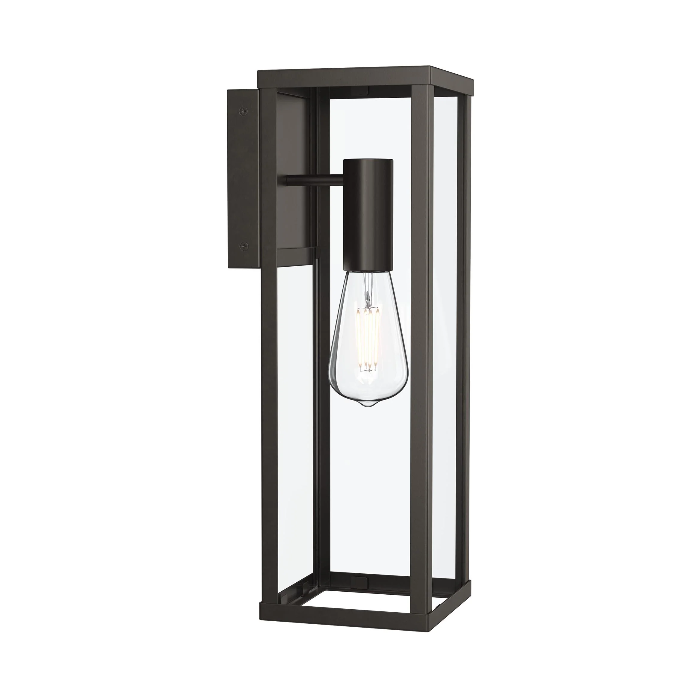 Ryle One-Light Large Wall Lantern with Clear Glass Panels - Image 14