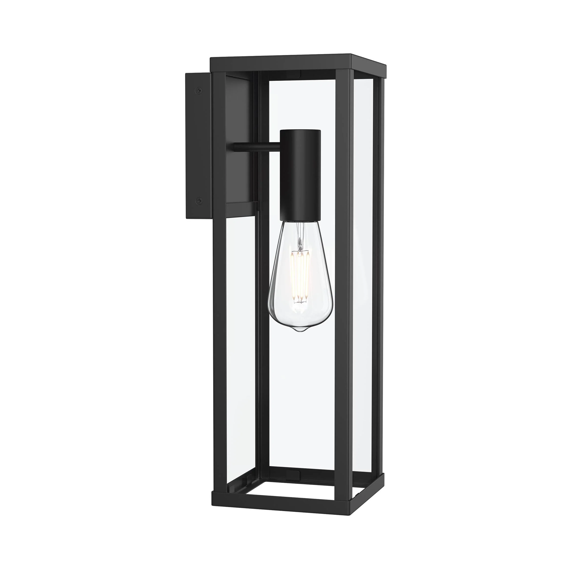 Ryle One-Light Large Wall Lantern with Clear Glass Panels - Image 7