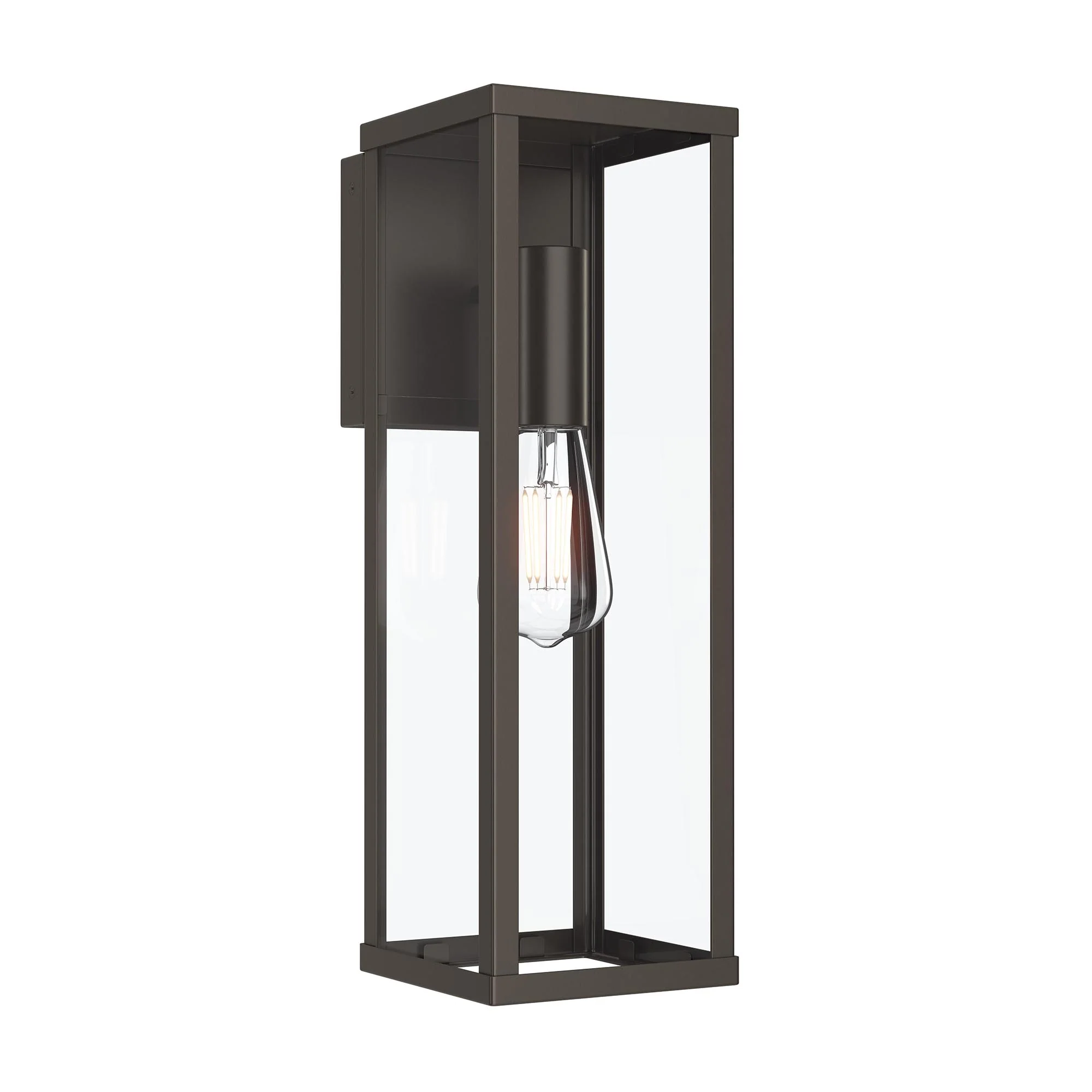 Ryle One-Light Large Wall Lantern with Clear Glass Panels - Image 8