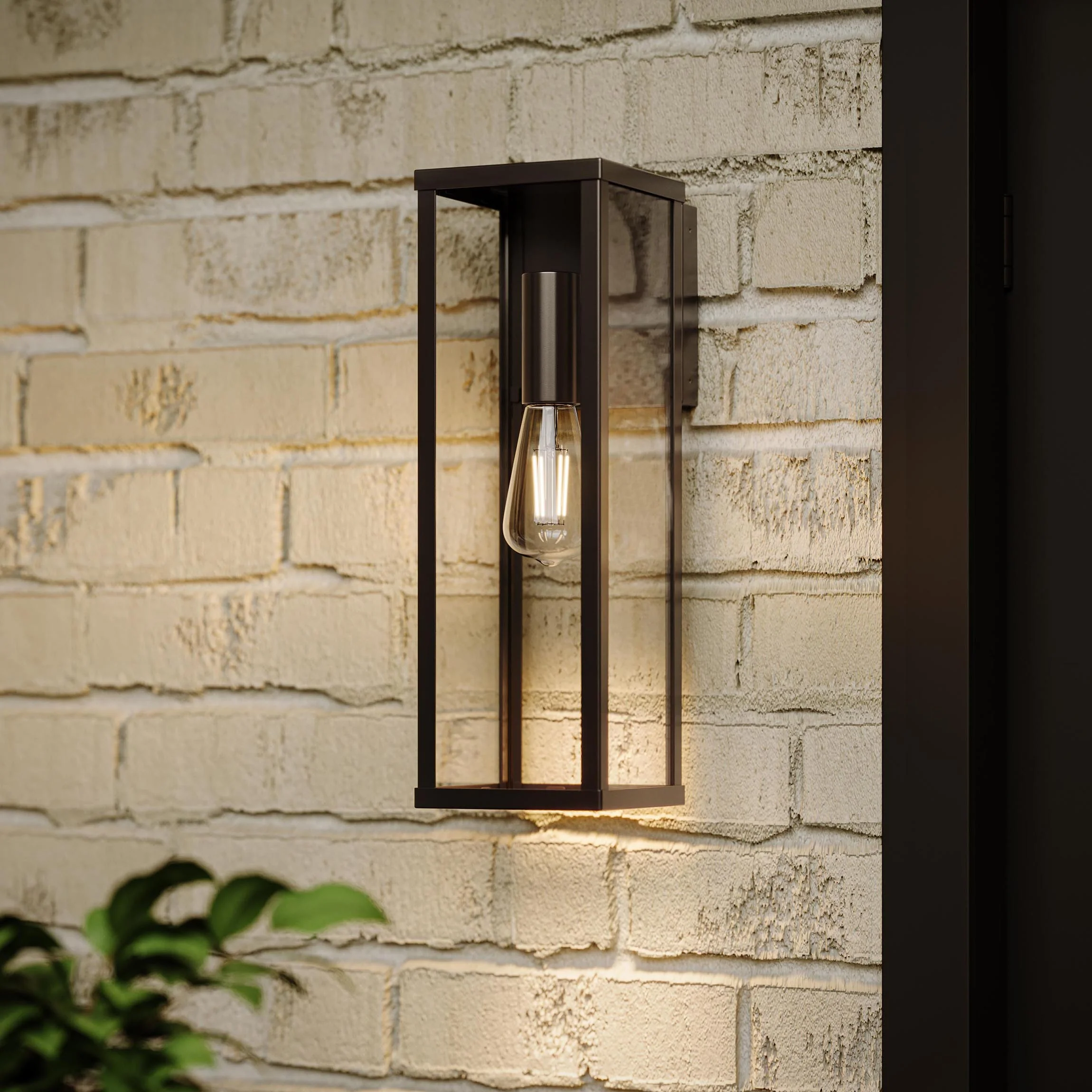 Ryle One-Light Large Wall Lantern with Clear Glass Panels - Image 9