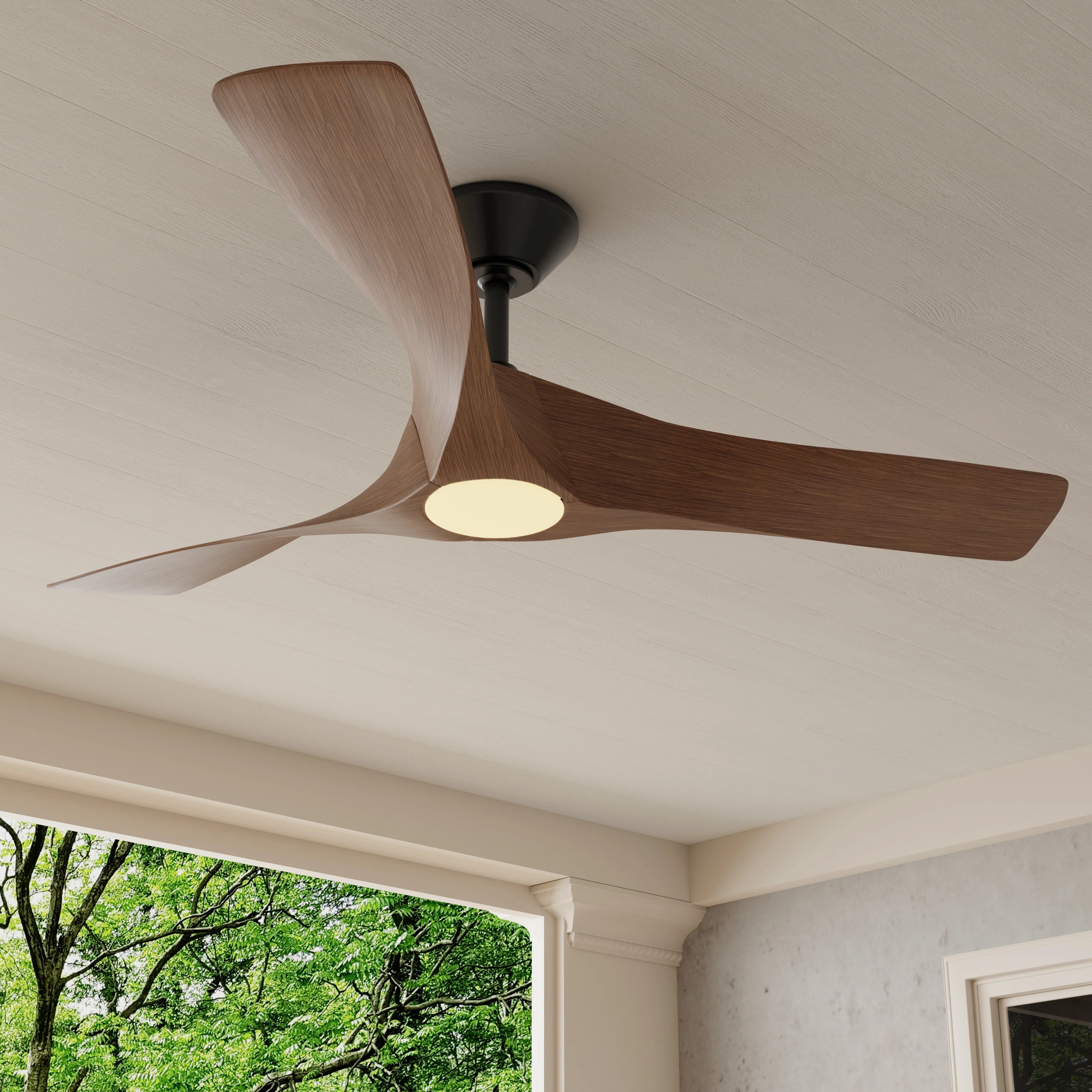 Ryne Collection 52" 3-Blade LED Indoor/Outdoor DC Ceiling Fan - Image 2