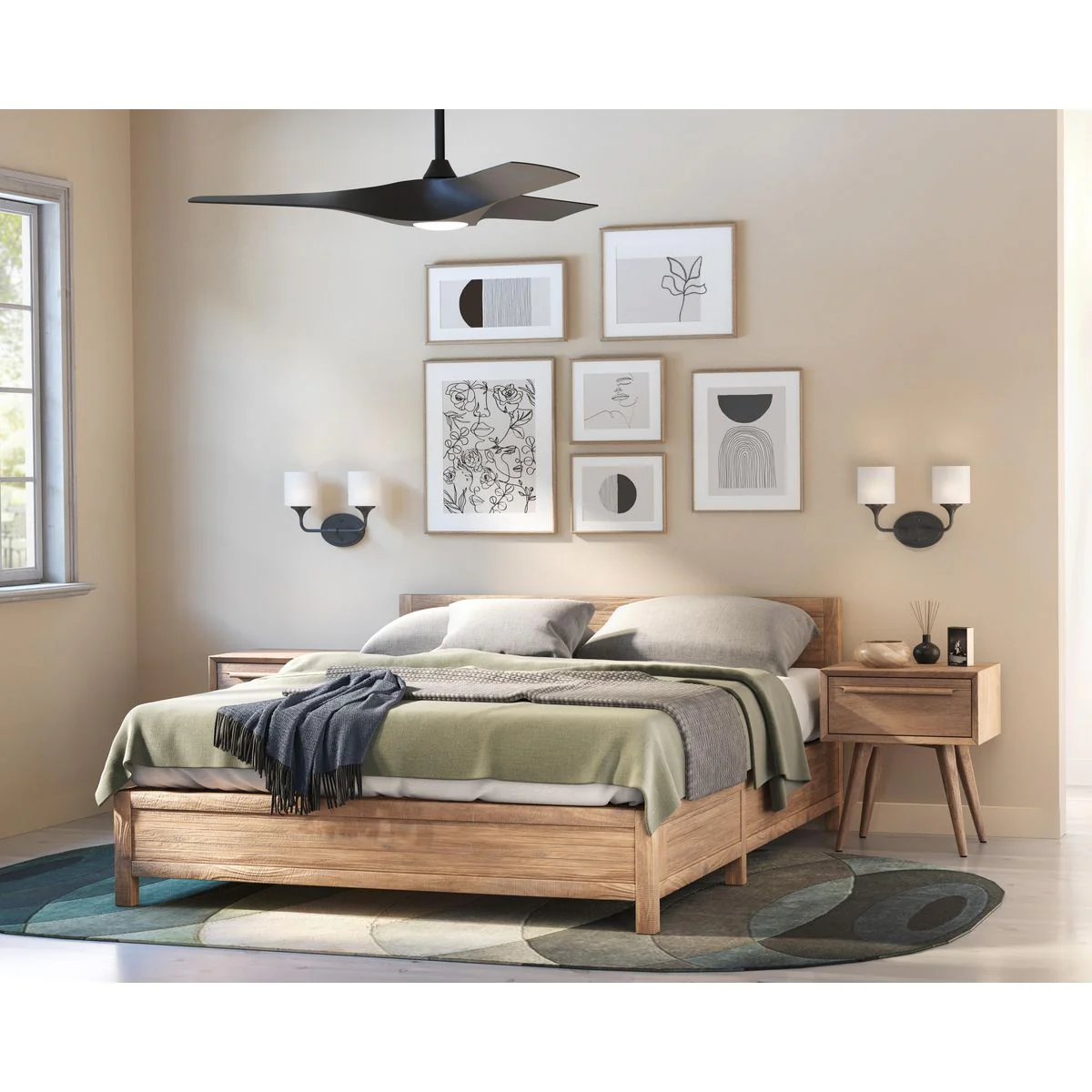 Ryne Collection 52" 3-Blade LED Indoor/Outdoor DC Ceiling Fan - Image 6