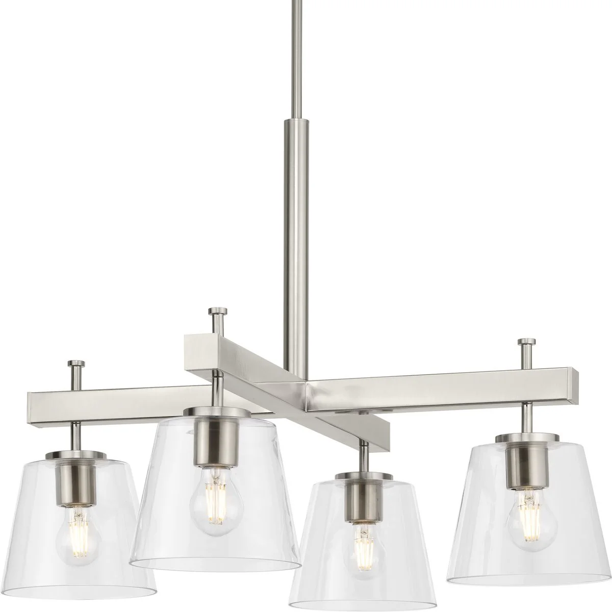 Saffert Collection Four-Light Clear Glass Chandelier Light - Image 2