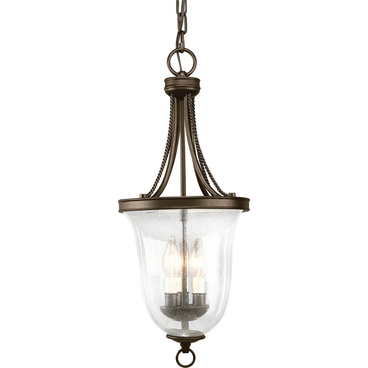 Seeded Glass Three-Light Foyer Pendant - Image 2