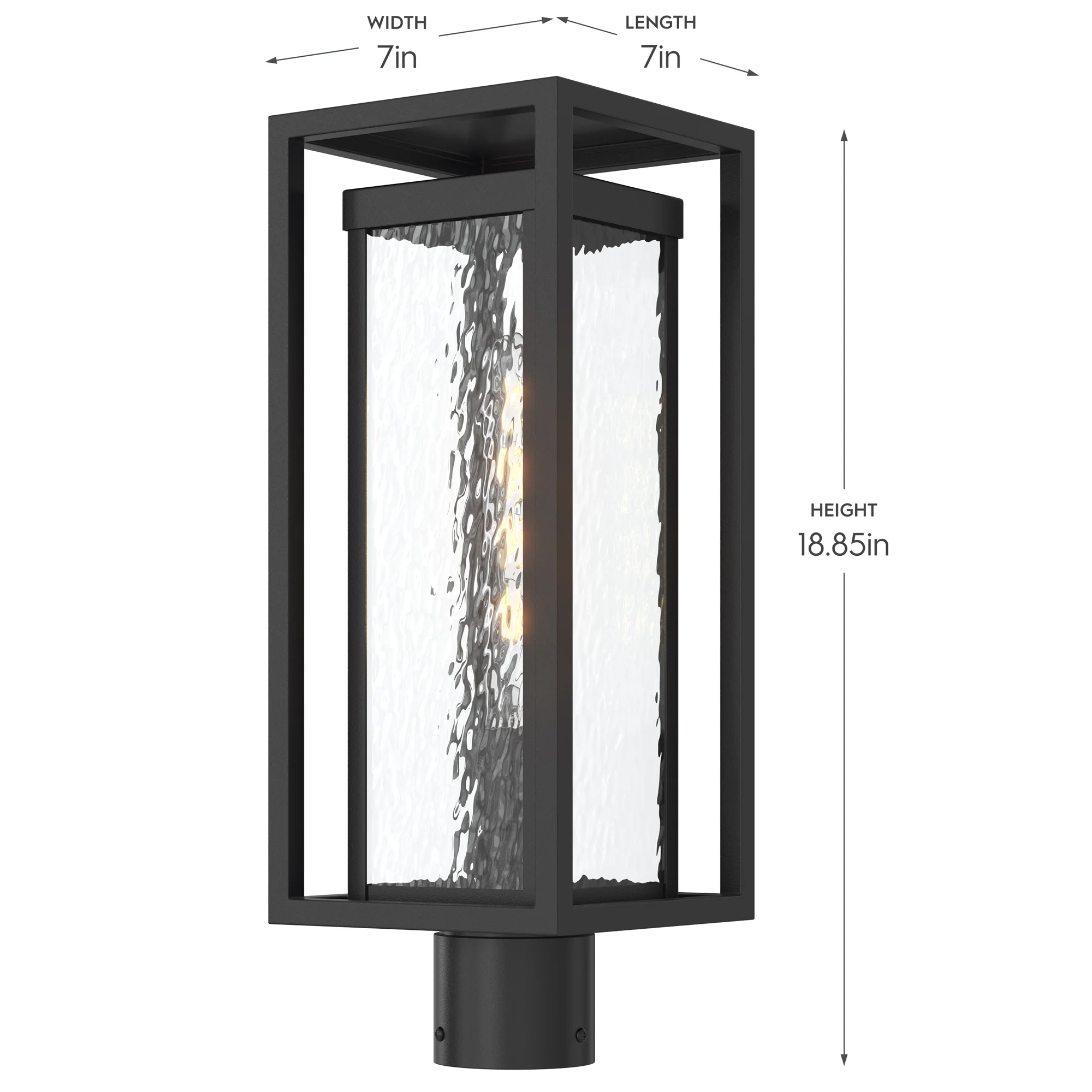 Shaw 19 Inch 1 Light Outdoor Post Light with Clear Glass - Image 11