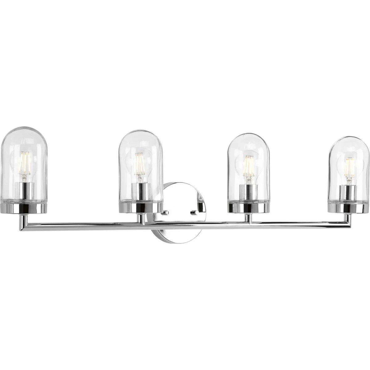 Signal Collection Four-Light Clear Glass Bath Vanity Light